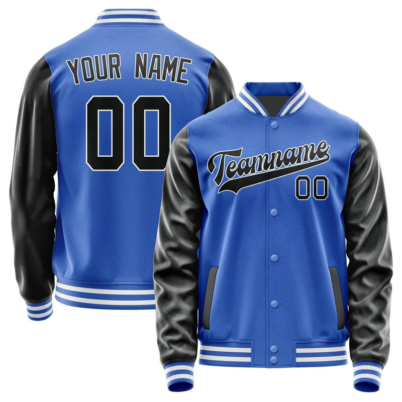 Custom Sky Blue Black Jacket JA0909170918B31817