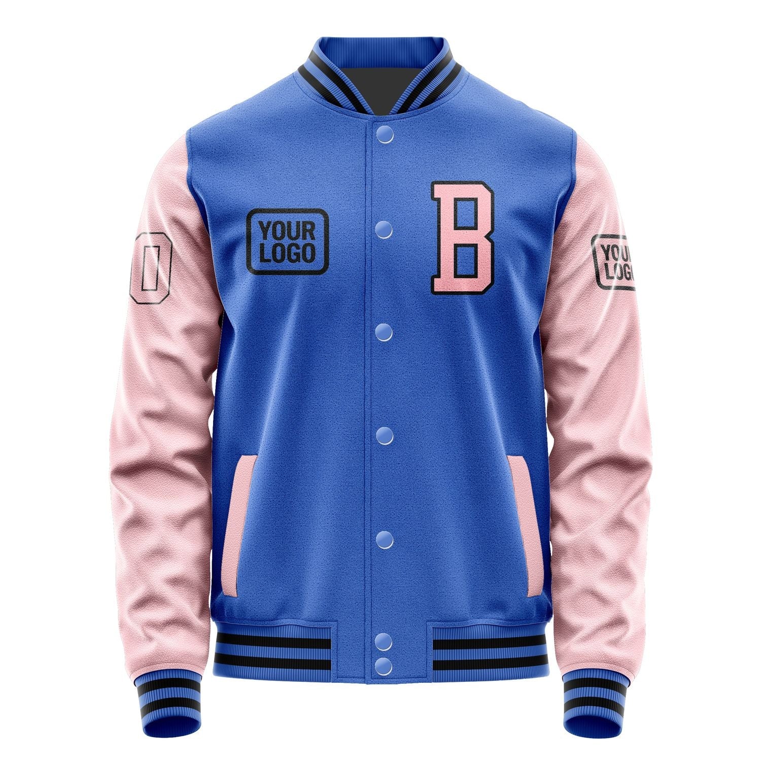 Custom Sky Blue Light Pink Jacket JA090921091717212117