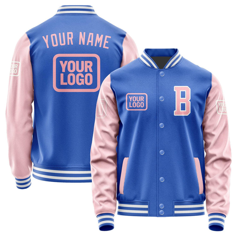 Custom Sky Blue Light Pink Jacket JA090921091818212118