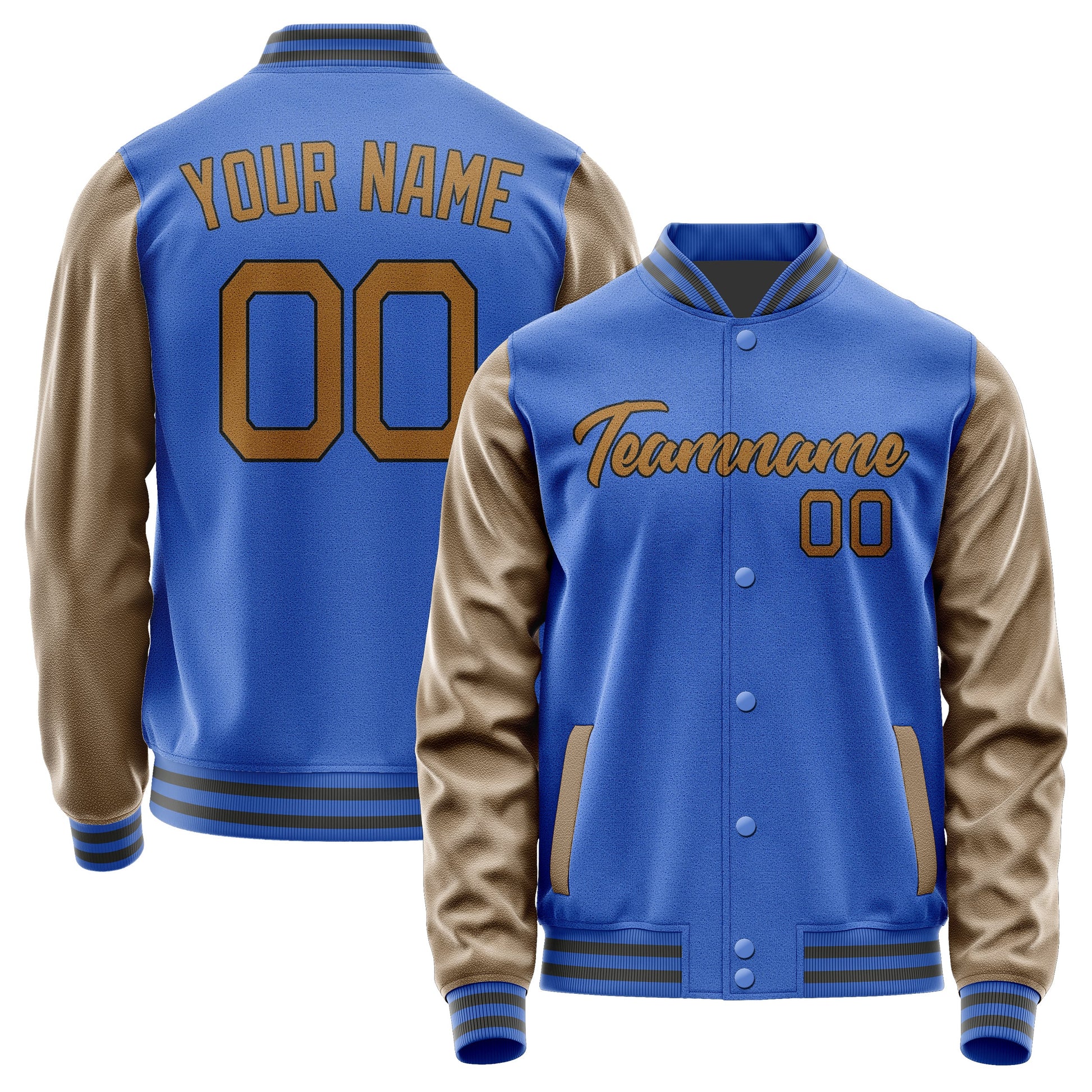 Custom Sky Blue Khaki Jacket JA0909220920B21722