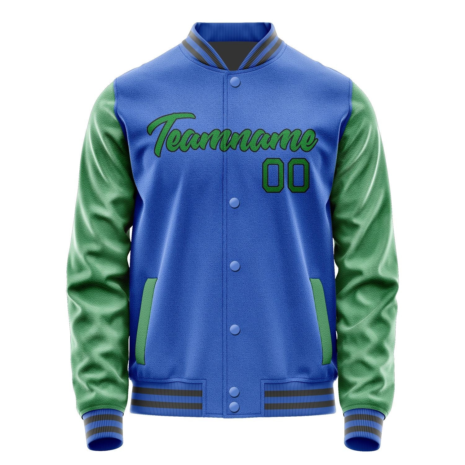 Custom Sky Blue Emerald Green Jacket JA0909240918B21824