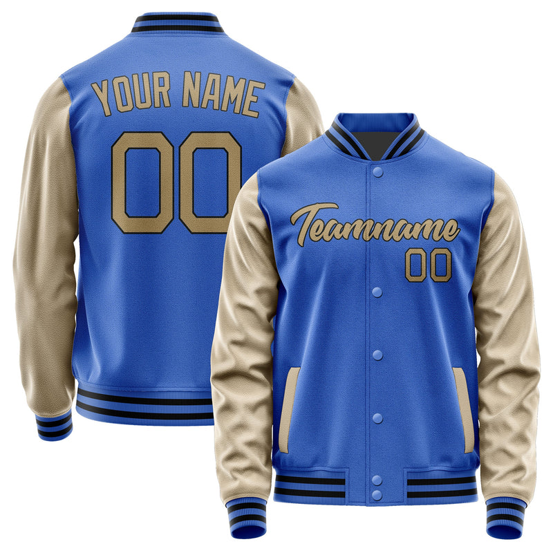 Custom Sky Blue Light Khaki Jacket JA0909250917B21725