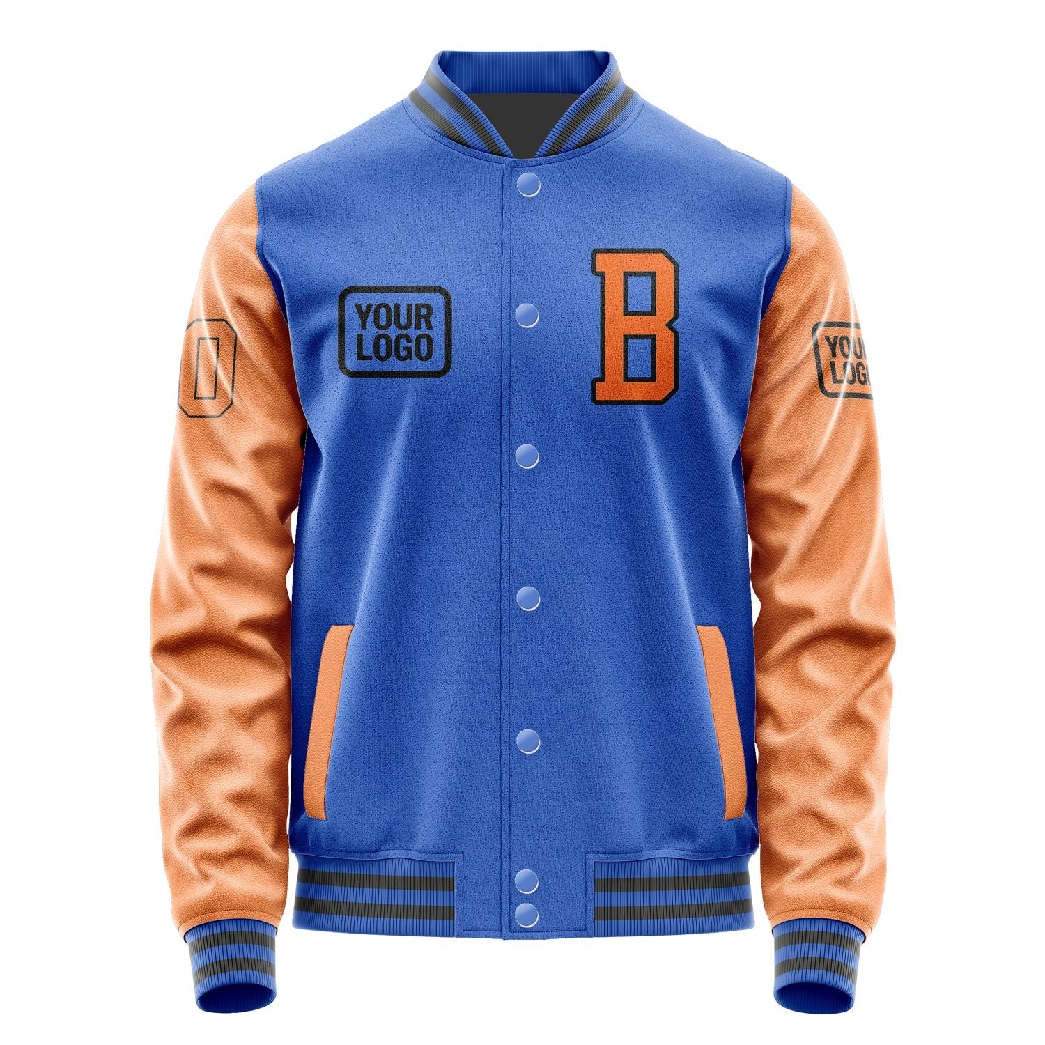 Custom Sky Blue Orange Jacket JA090928092017282817