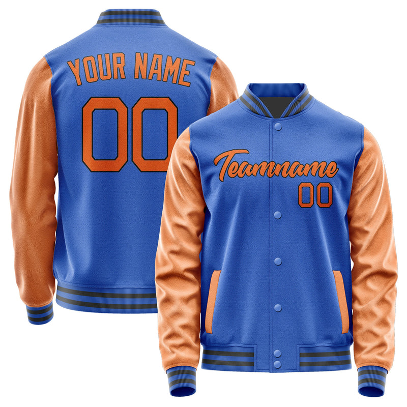 Custom Sky Blue Orange Jacket JA0909280920B21728