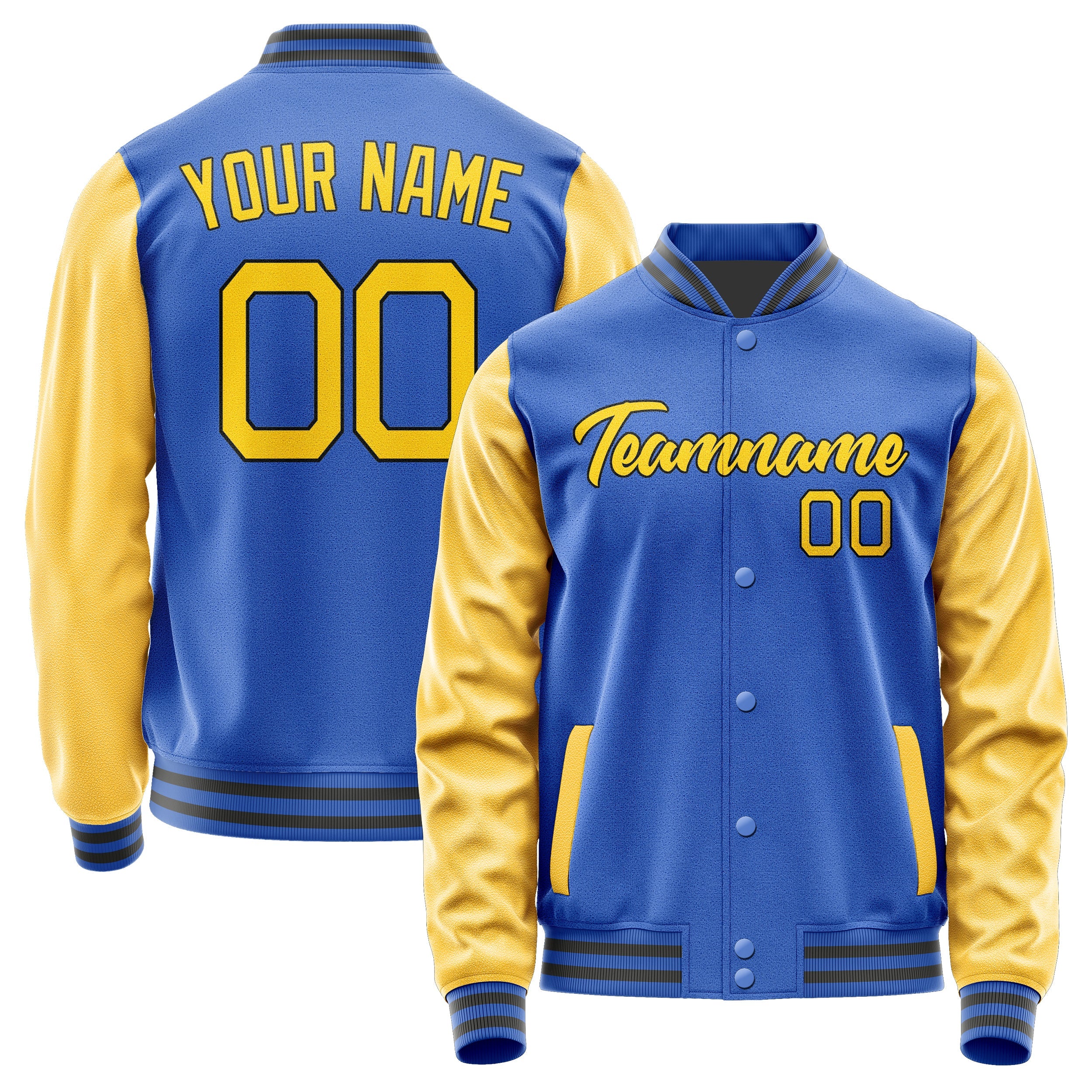 Custom Sky Blue Gold Jacket JA0909300920B21730