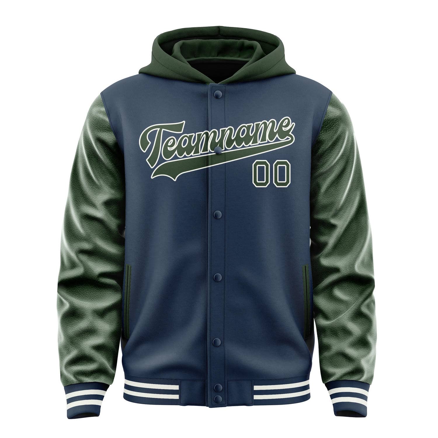 Custom Blue Dark Green Jacket