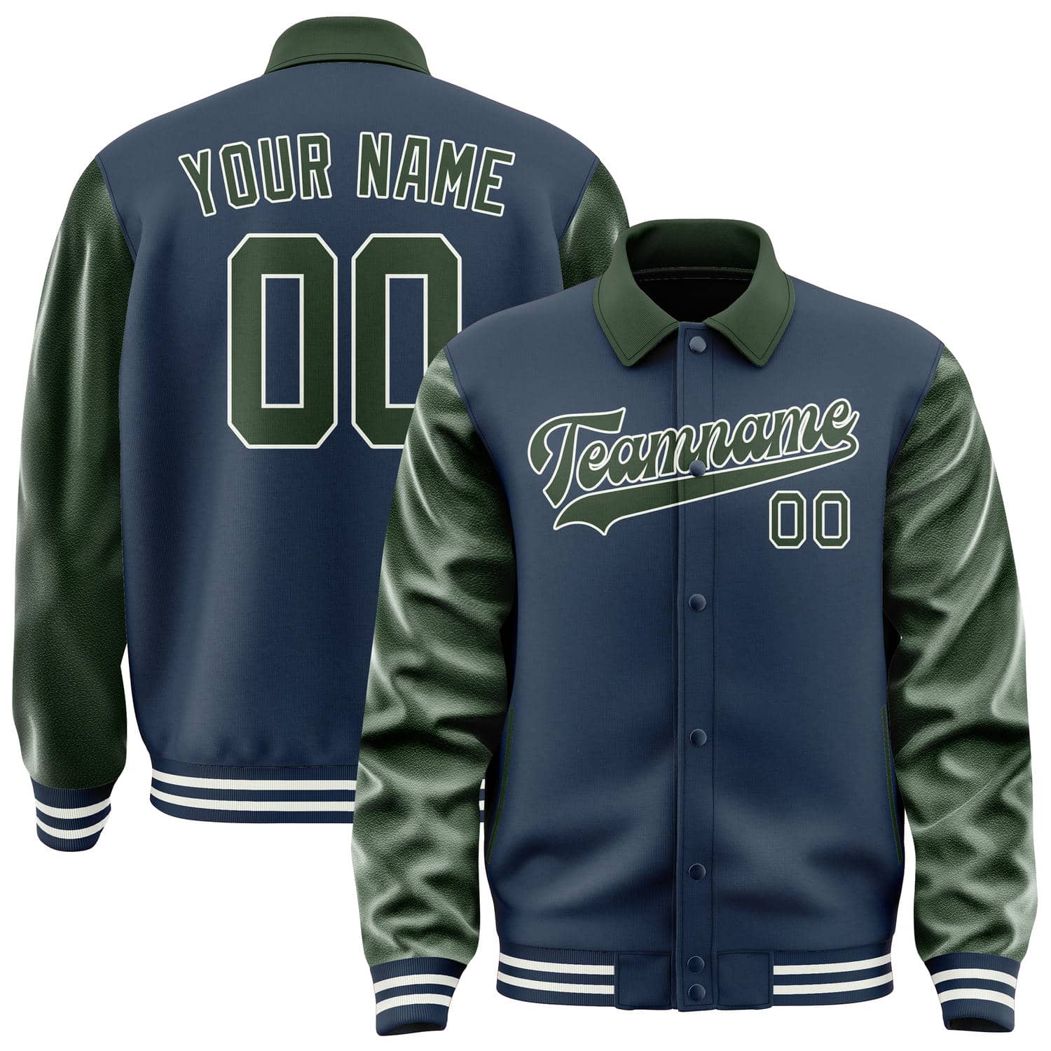 Custom Blue Dark Green Jacket