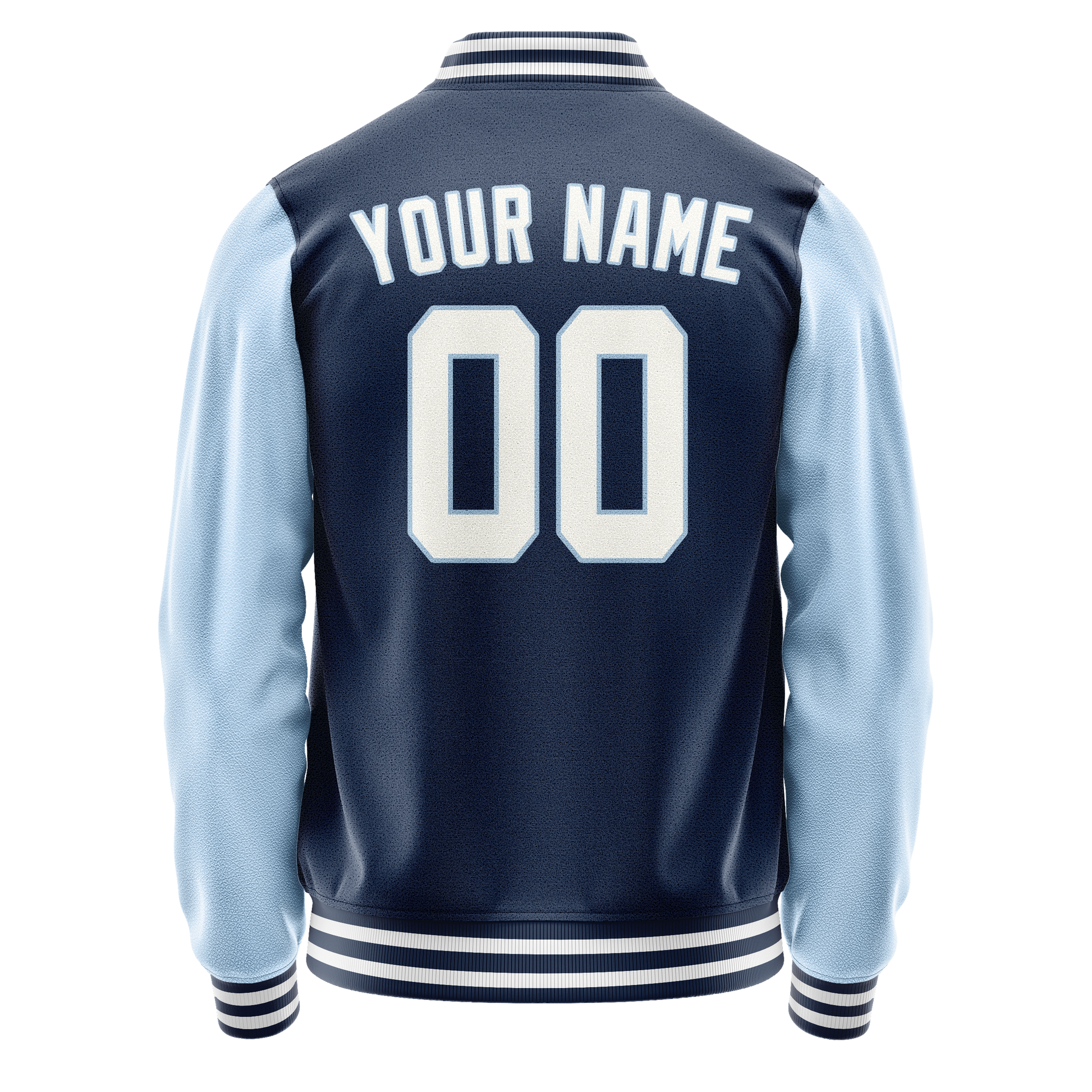 Custom Royal Light-Blue Solid Color Varsity Letterman Jacket JA02240617XF538