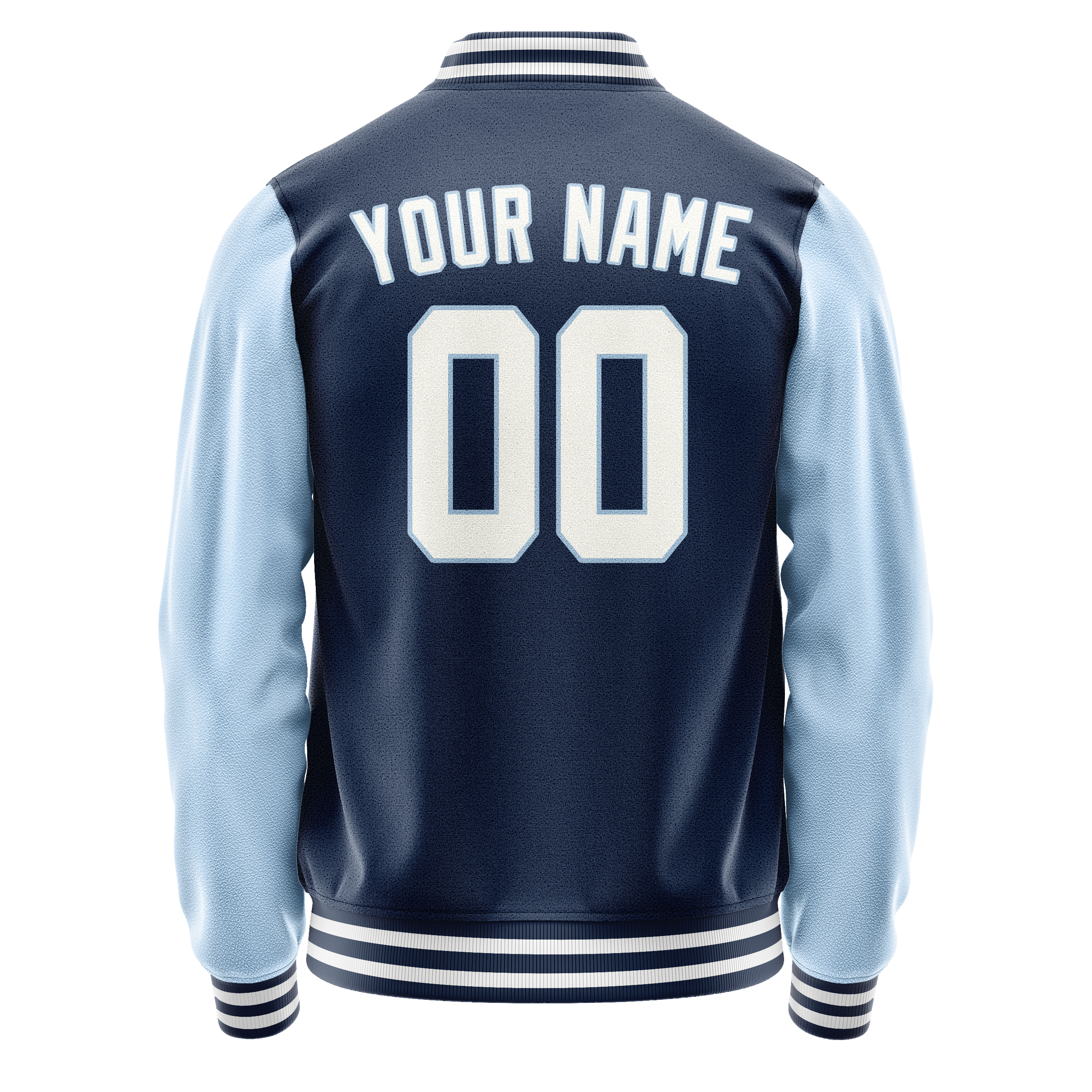 Custom Royal Light-Blue Solid Color Varsity Letterman Jacket JA02240617XF538