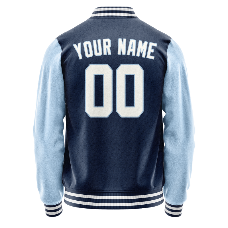 Custom Royal Light-Blue Solid Color Varsity Letterman Jacket JA02240617XF538