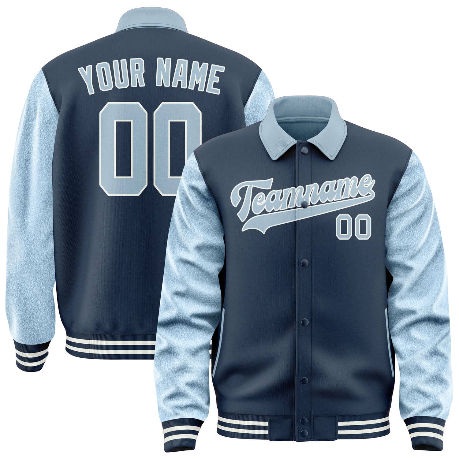 Custom Blue Light Blue Jacket
