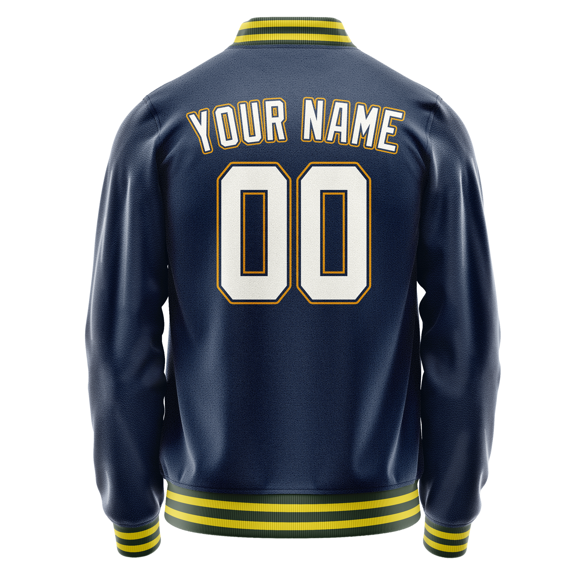 Custom Royal White Solid Color Varsity Letterman Jacket JA02240617XF548