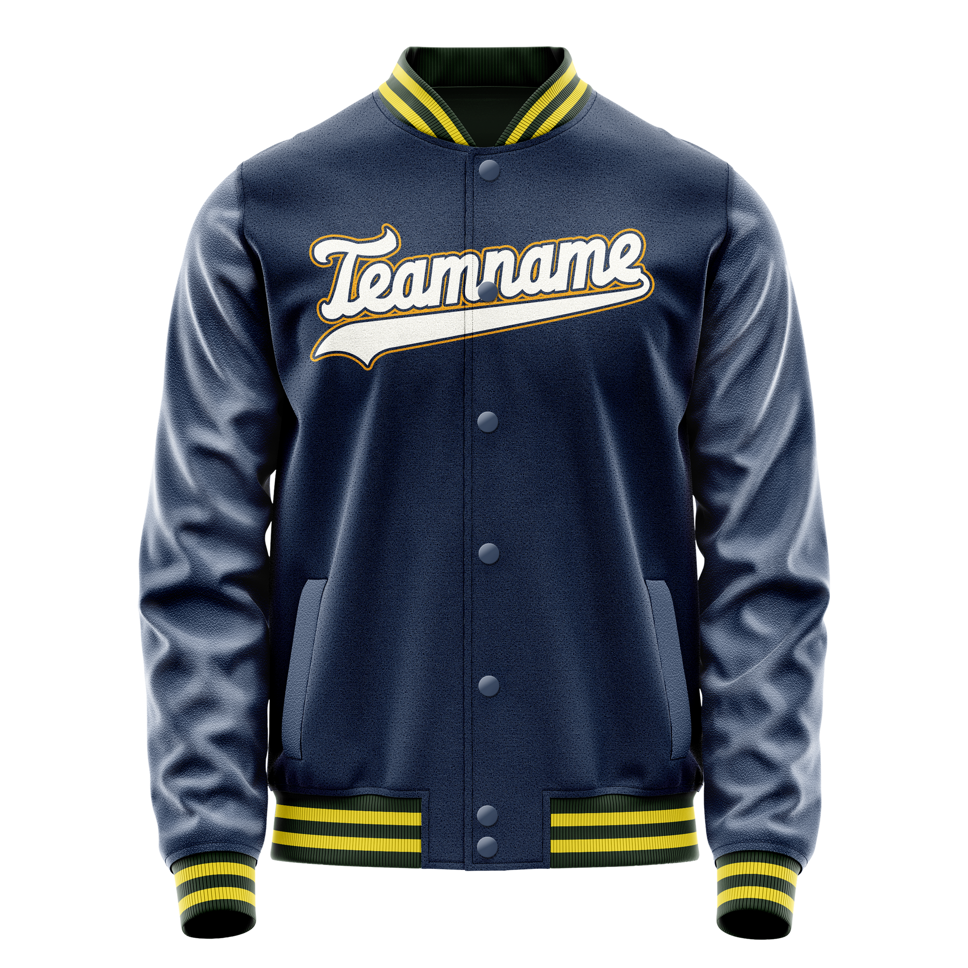 Custom Royal White Solid Color Varsity Letterman Jacket JA02240617XF548