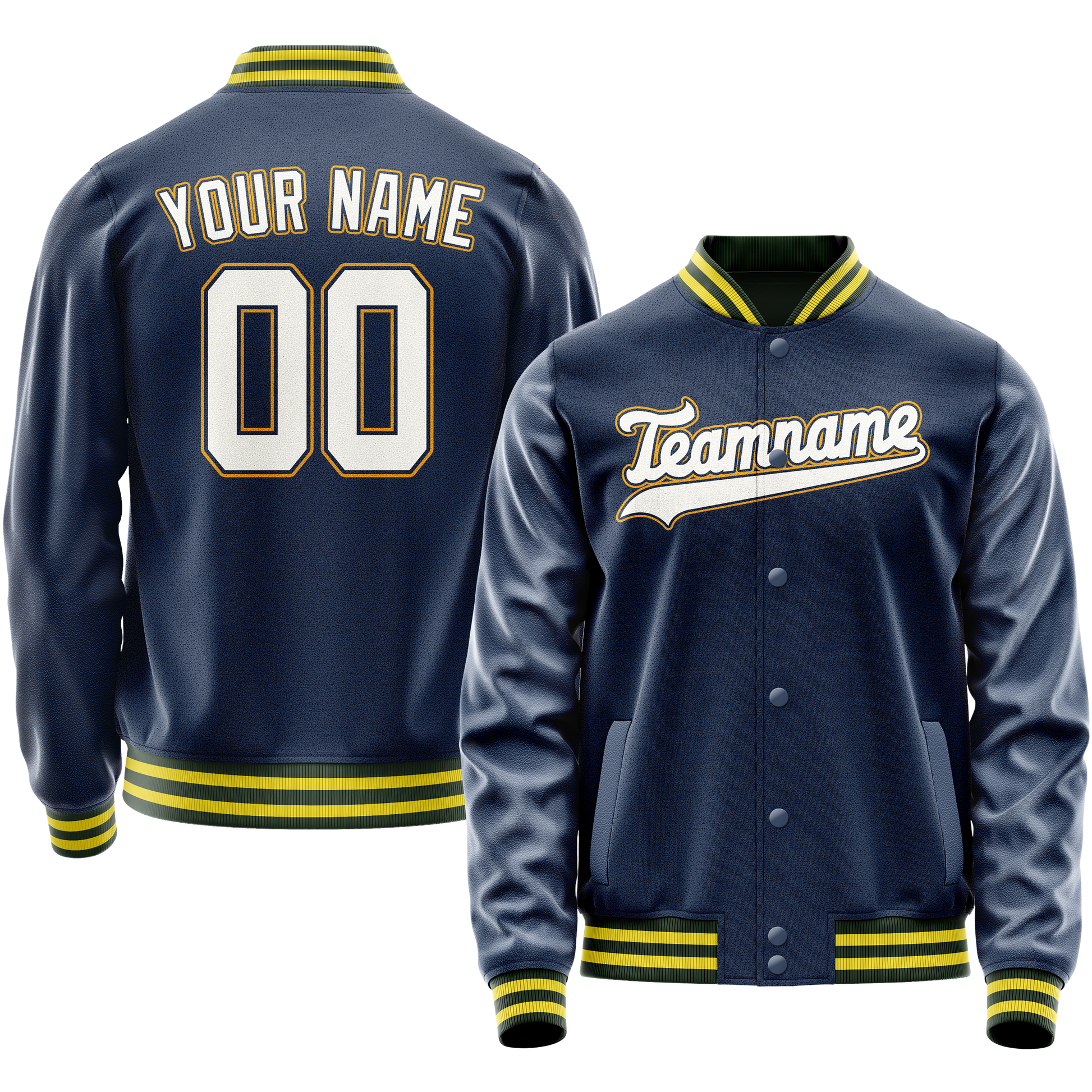 Custom Royal White Solid Color Varsity Letterman Jacket JA02240617XF548