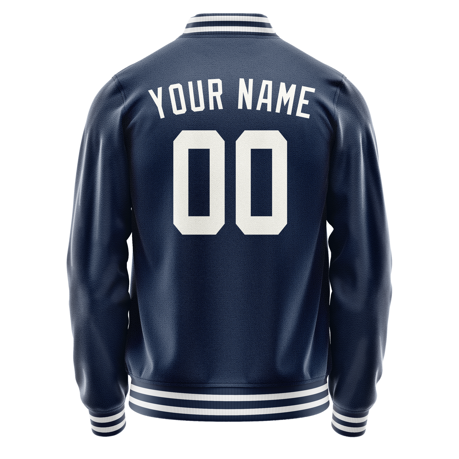 Custom Royal White Solid Color Varsity Letterman Jacket JA02240617XF561
