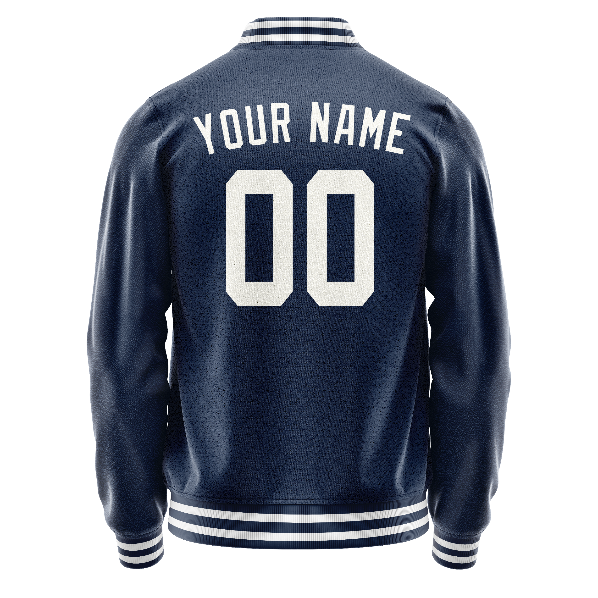 Custom Royal White Solid Color Varsity Letterman Jacket JA02240617XF561
