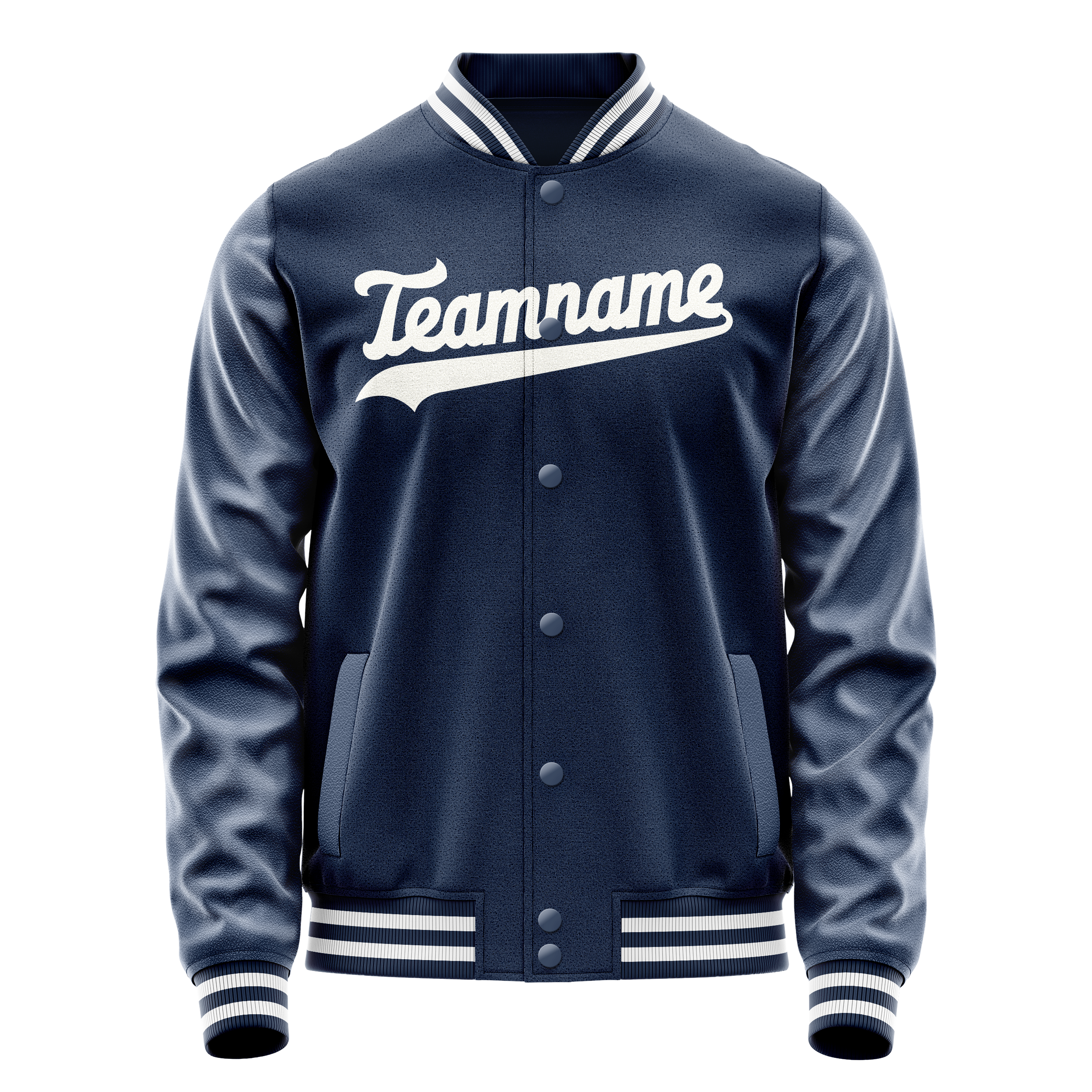 Custom Royal White Solid Color Varsity Letterman Jacket JA02240617XF561