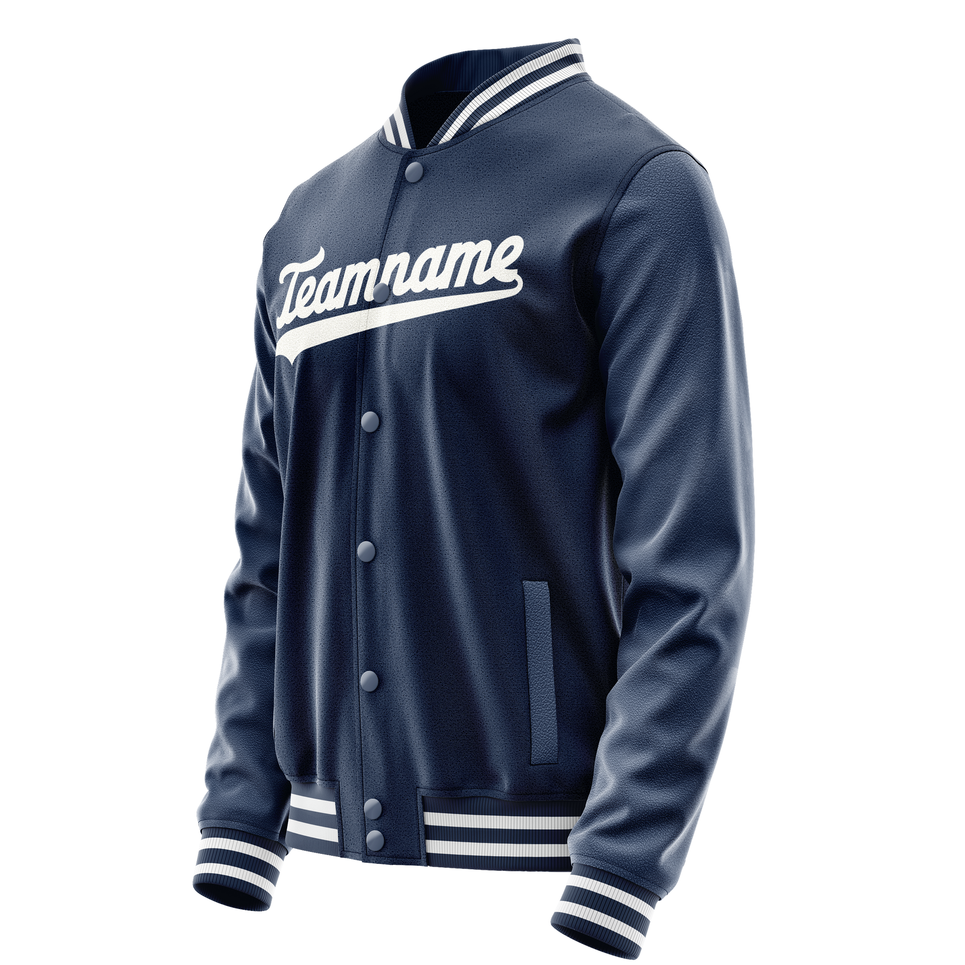 Custom Royal White Solid Color Varsity Letterman Jacket JA02240617XF561