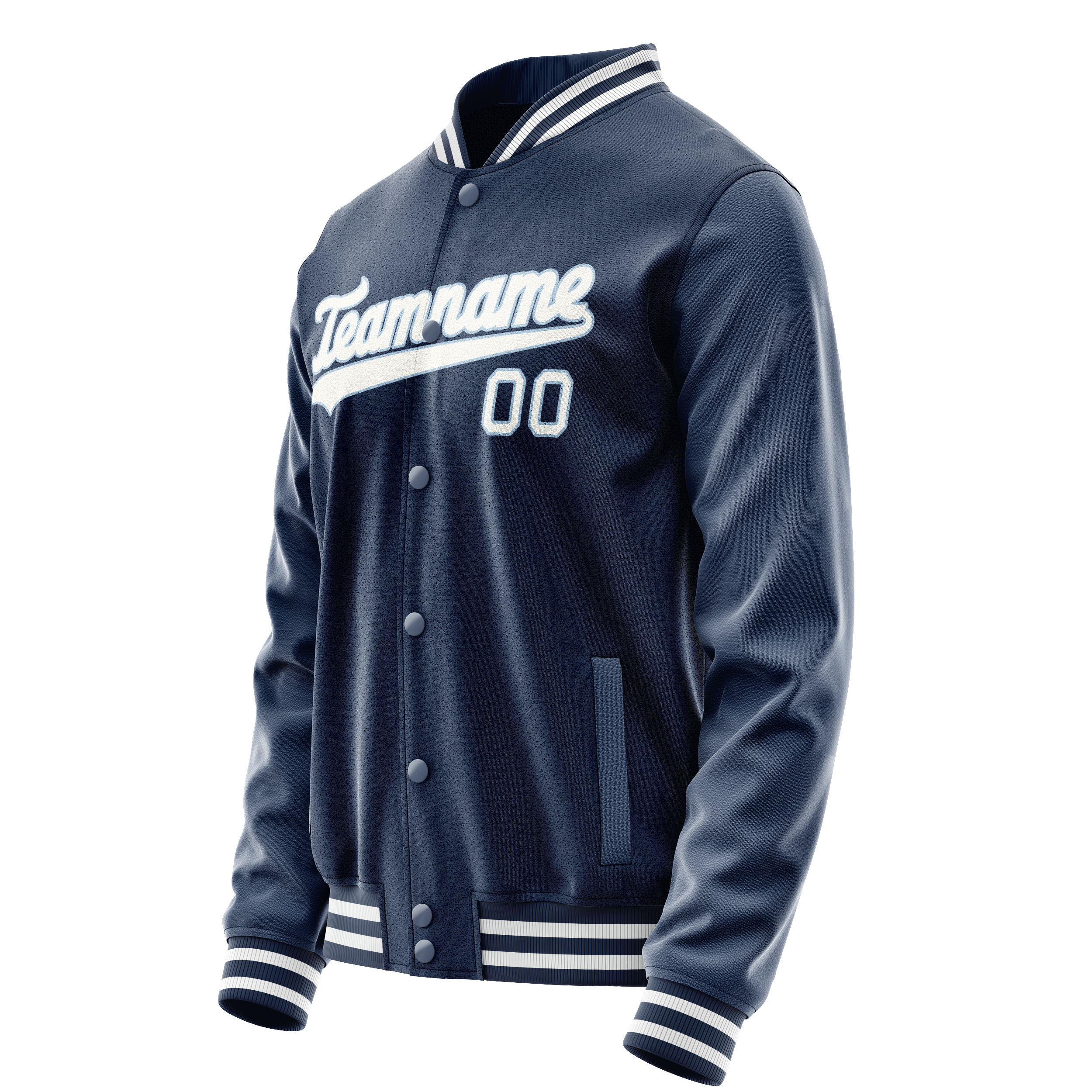 Custom Royal White Solid Color Varsity Letterman Jacket JA02240617XF563