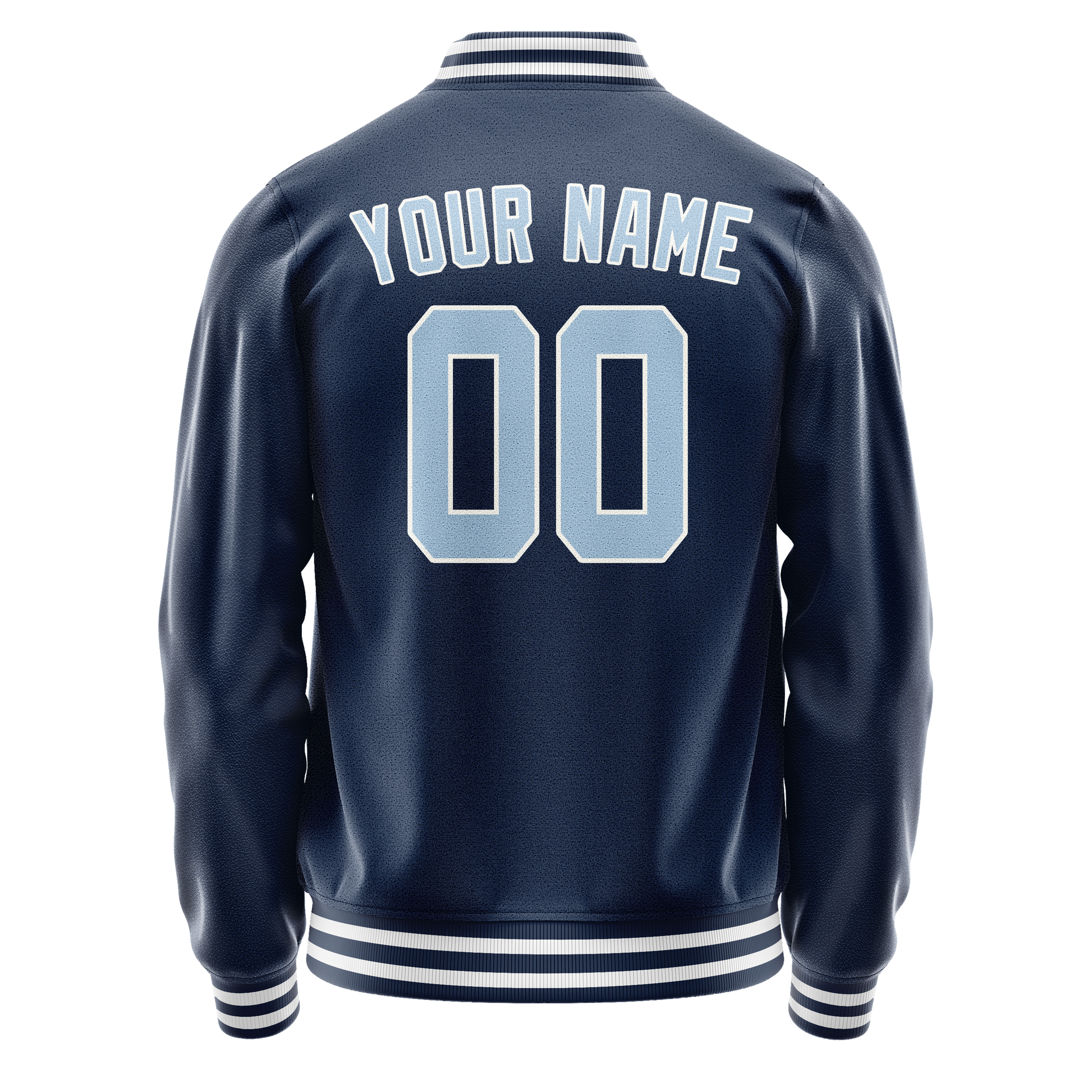 Custom Royal Light-Blue Solid Color Varsity Letterman Jacket JA02240617XF552