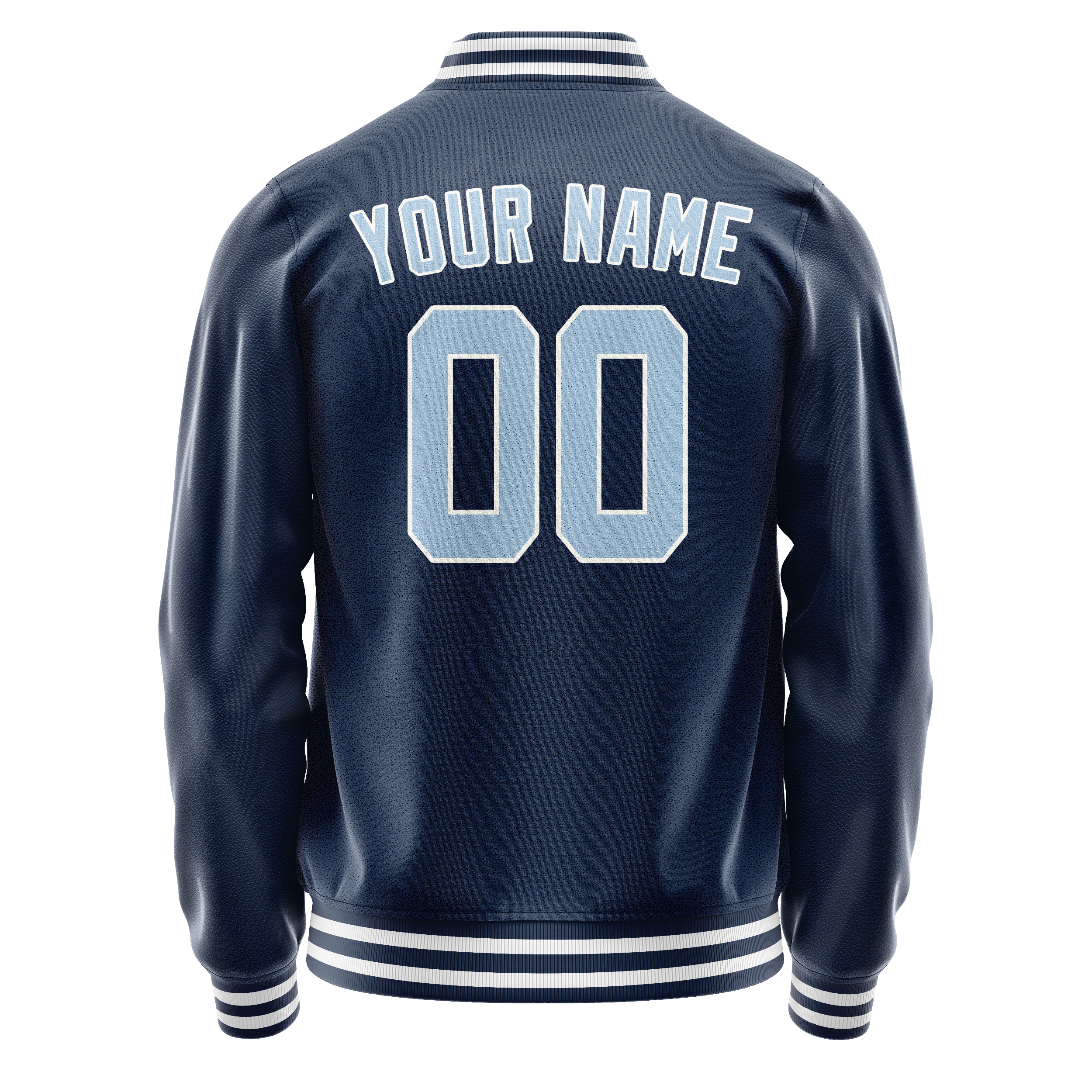 Custom Royal Light-Blue Solid Color Varsity Letterman Jacket JA02240617XF552
