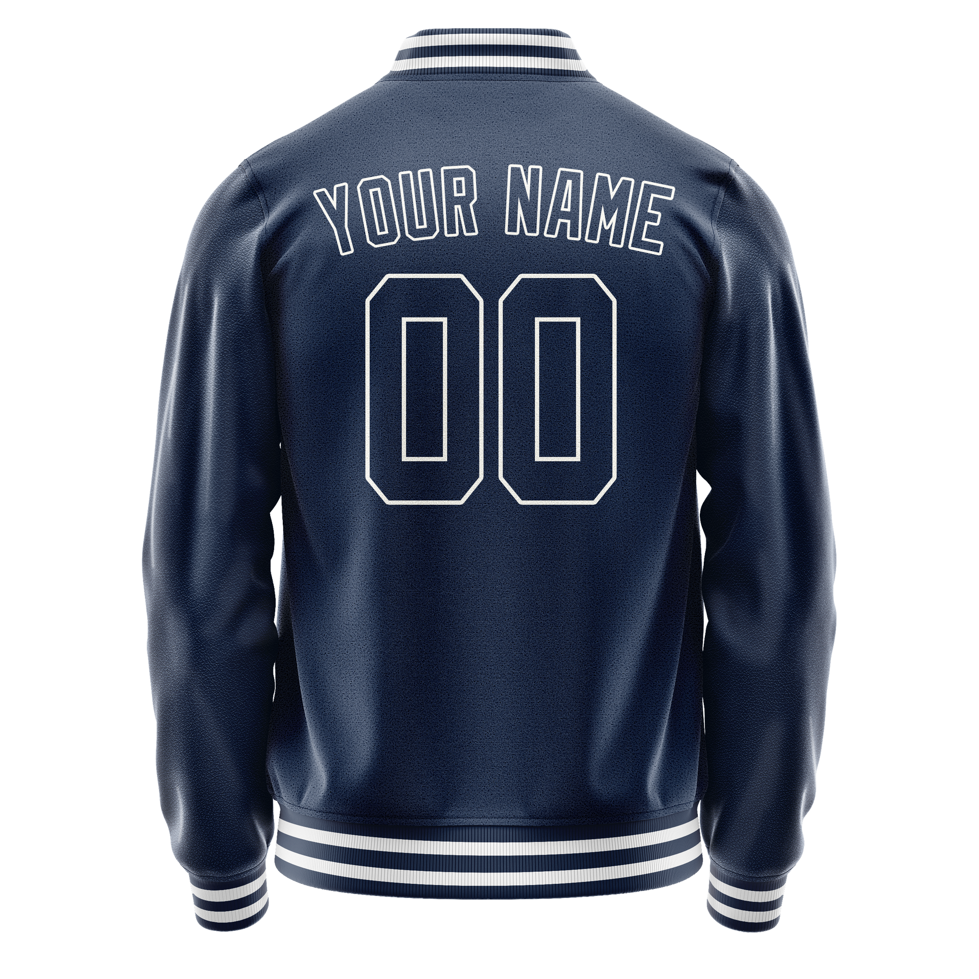 Custom Royal White Solid Color Varsity Letterman Jacket JA02240617XF537