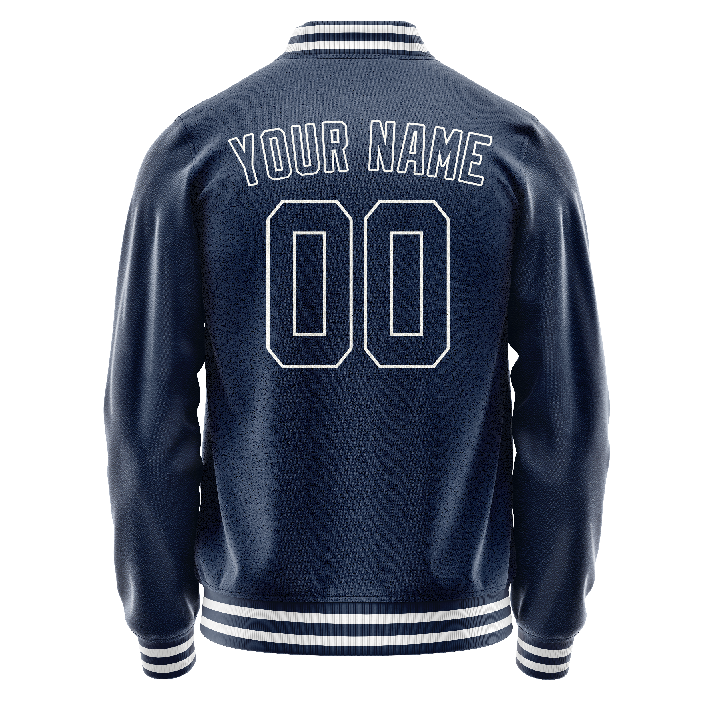 Custom Royal White Solid Color Varsity Letterman Jacket JA02240617XF537
