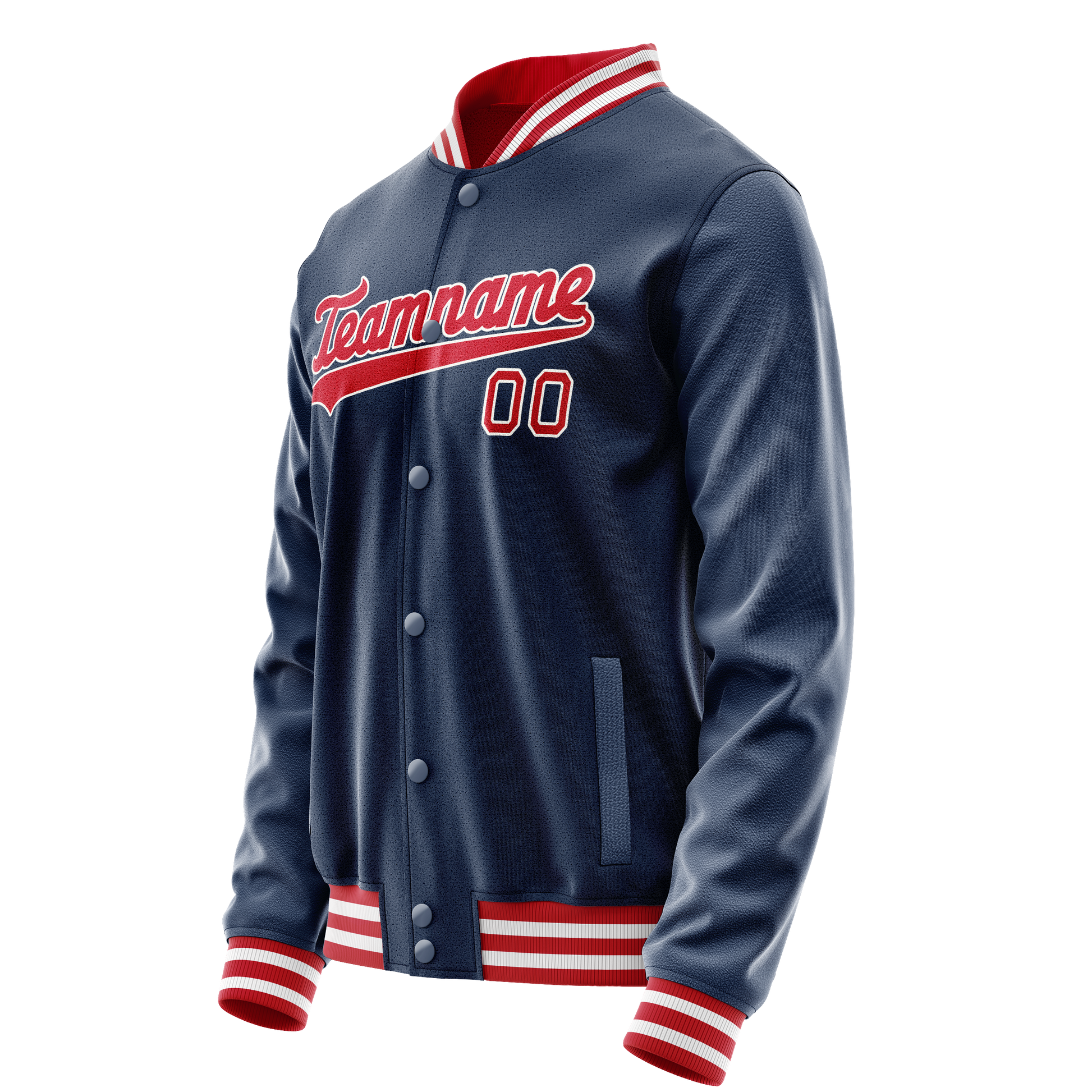 Custom Royal Crimson Solid Color Varsity Letterman Jacket JA02240617XF555