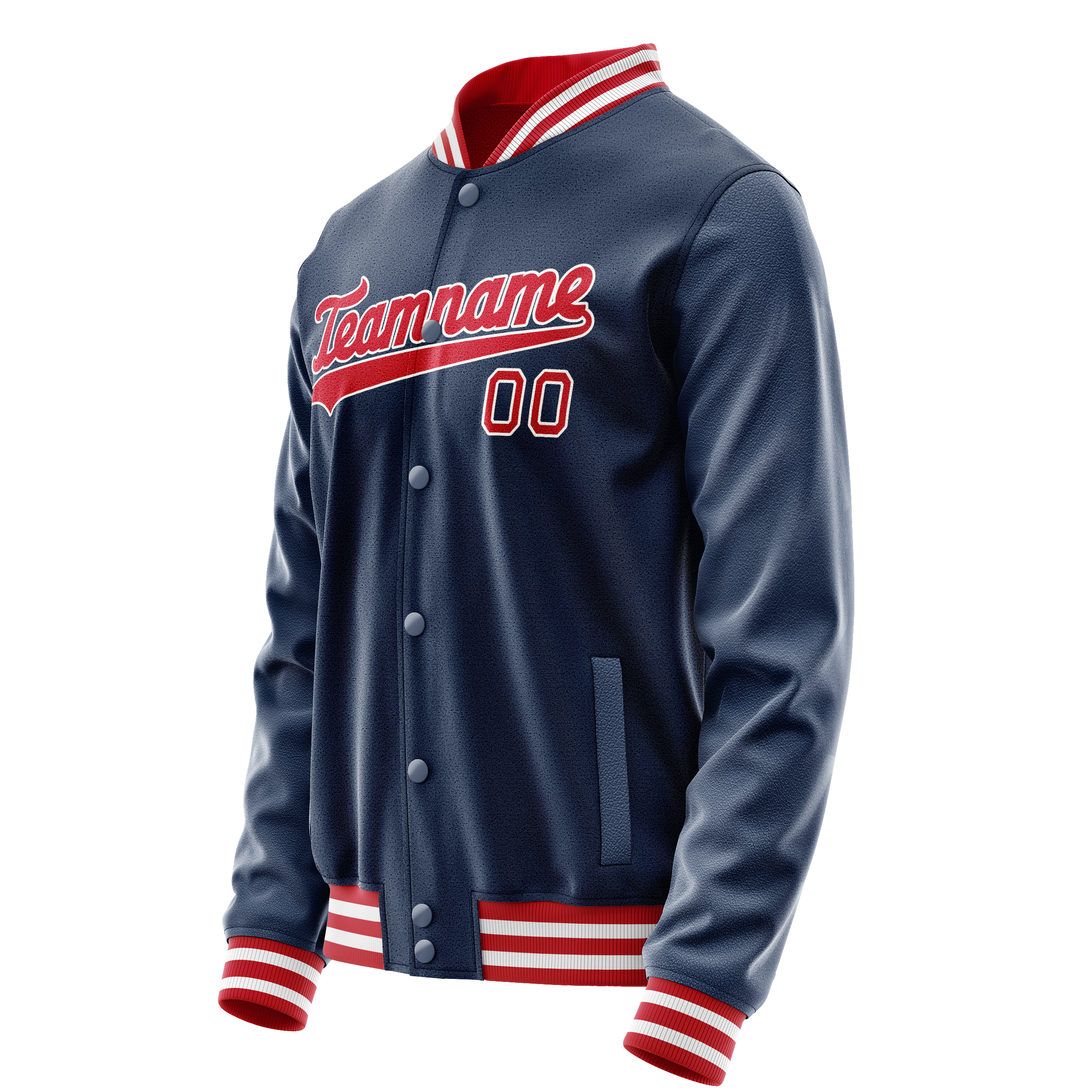 Custom Royal Crimson Solid Color Varsity Letterman Jacket JA02240617XF555
