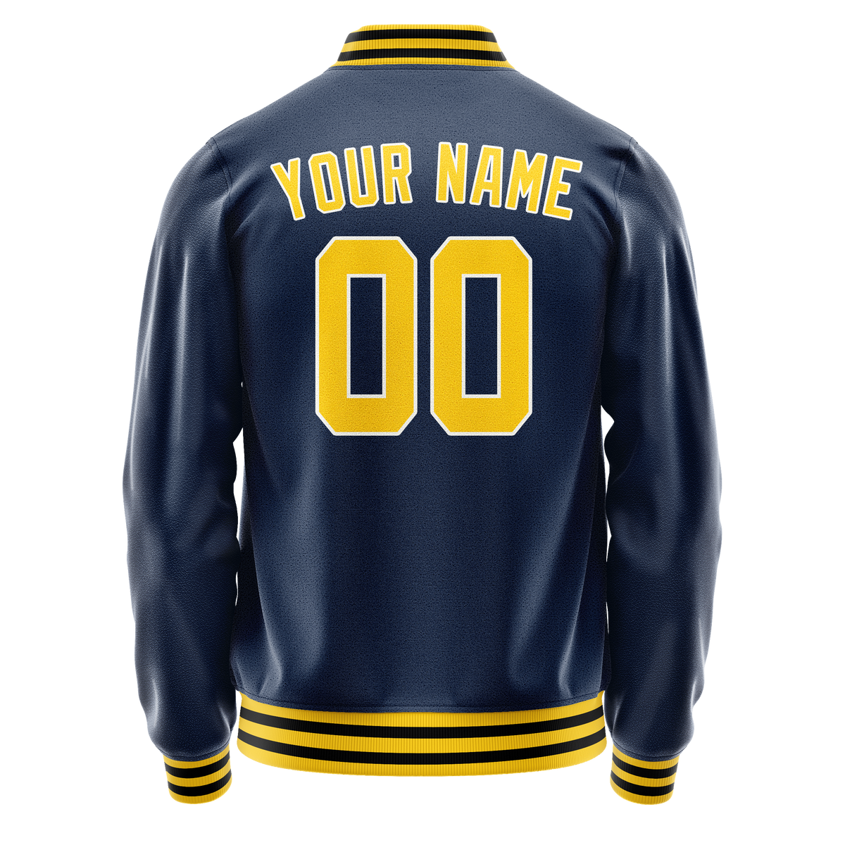 Custom Royal Gold Solid Color Varsity Letterman Jacket JA02240617XF565