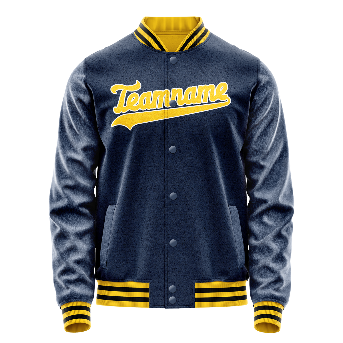 Custom Royal Gold Solid Color Varsity Letterman Jacket JA02240617XF565