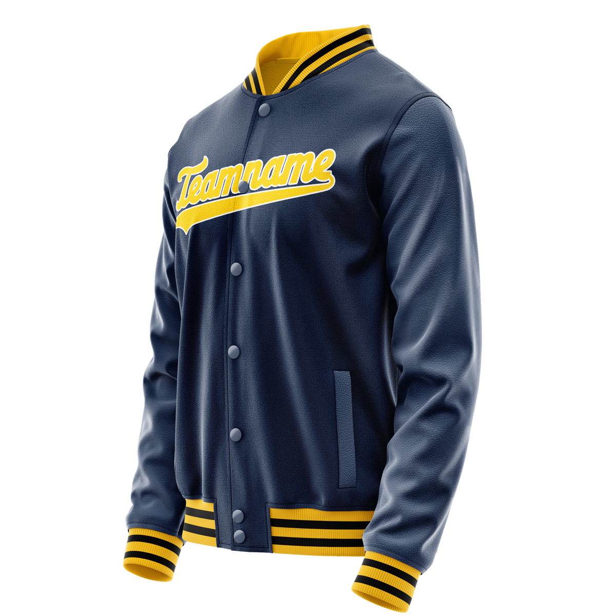 Custom Royal Gold Solid Color Varsity Letterman Jacket JA02240617XF565