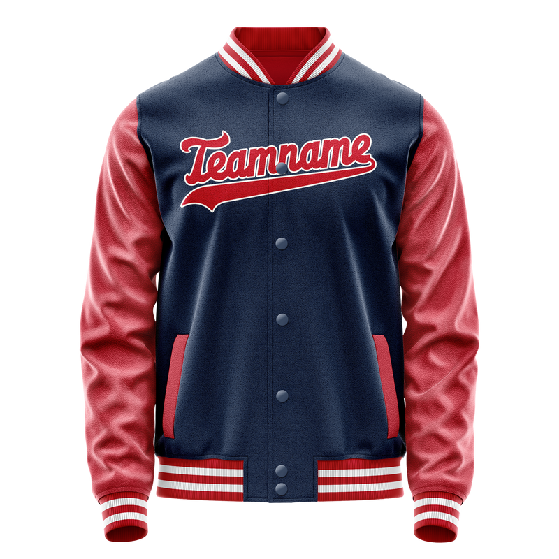 Custom Royal Texas-Orange Solid Color Varsity Letterman Jacket JA02240617XF541
