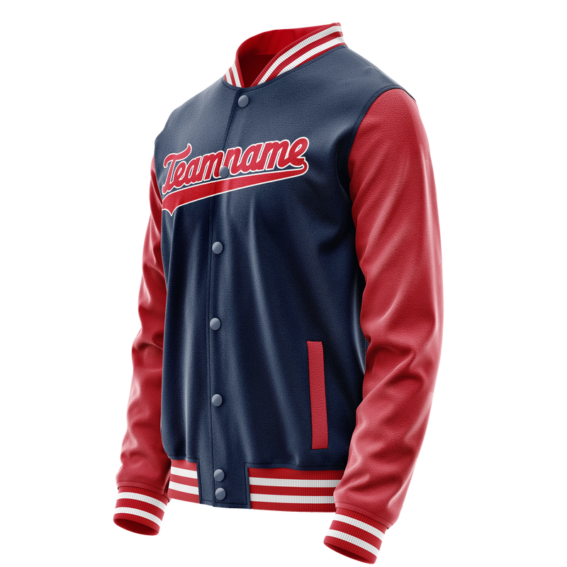 Custom Royal Texas-Orange Solid Color Varsity Letterman Jacket JA02240617XF541
