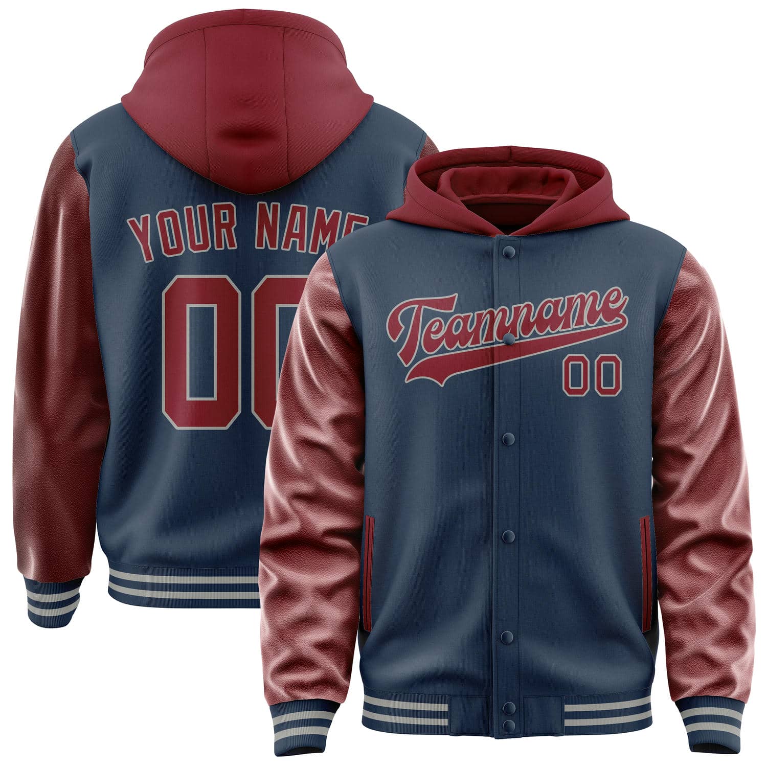 Custom Blue Crimson Red Jacket