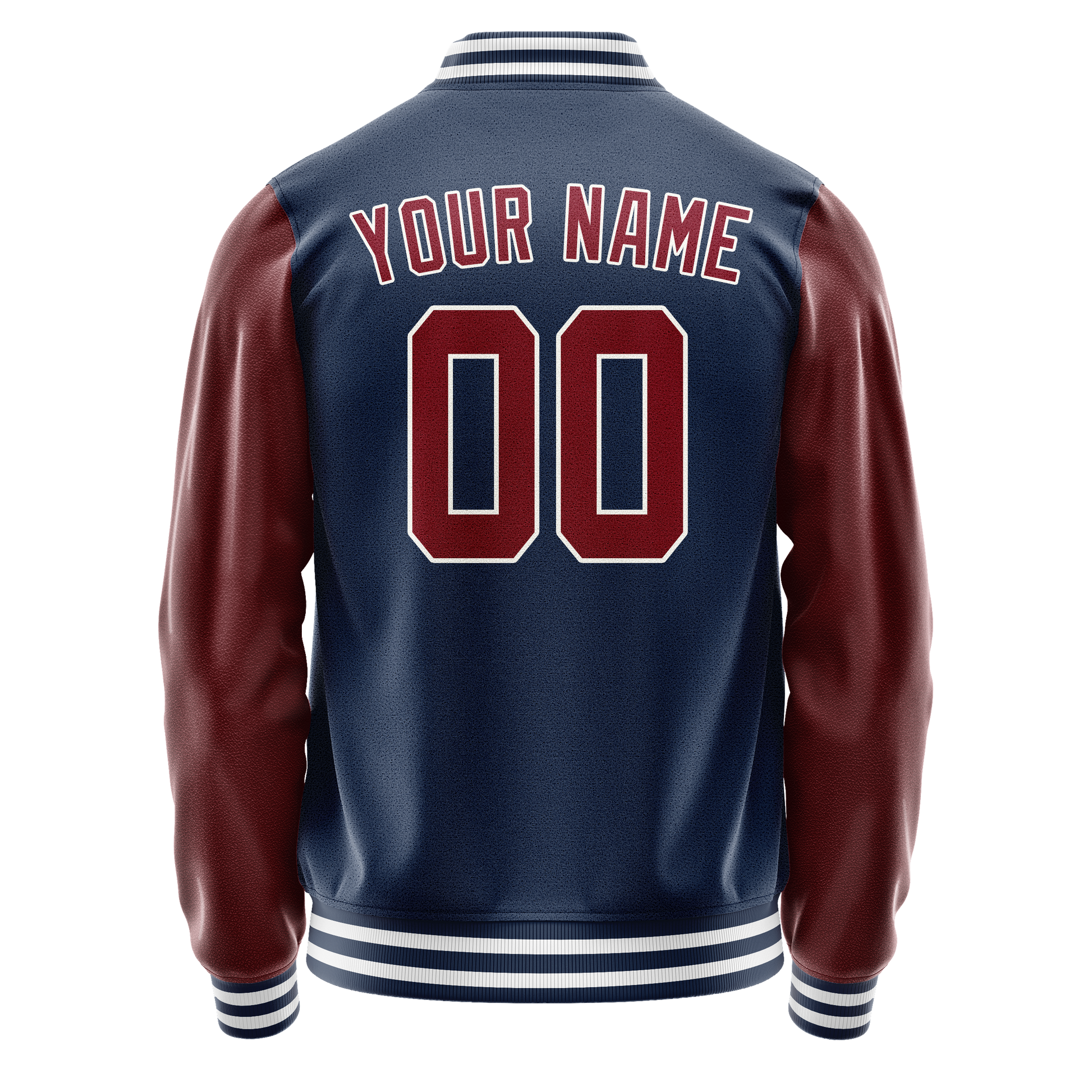 Custom Royal Brown Solid Color Varsity Letterman Jacket JA02240617XF557