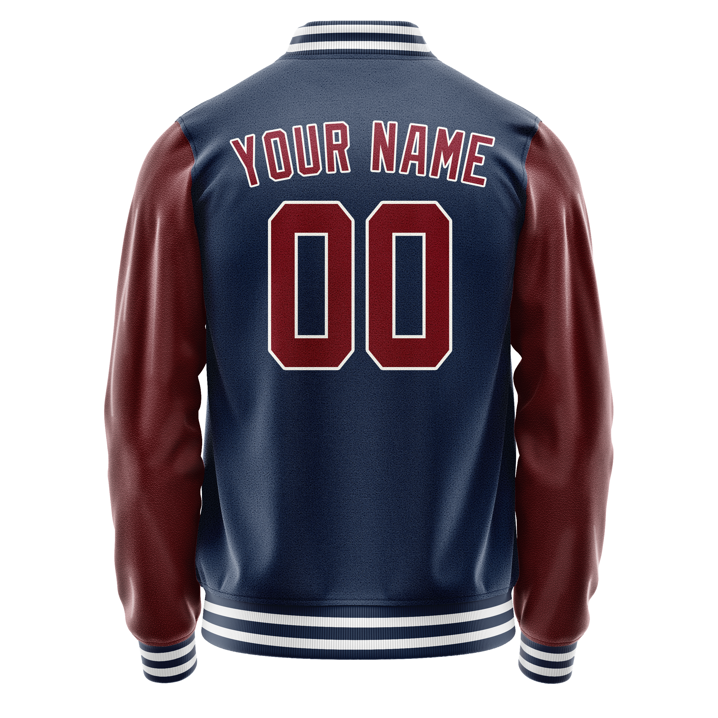 Custom Royal Brown Solid Color Varsity Letterman Jacket JA02240617XF557