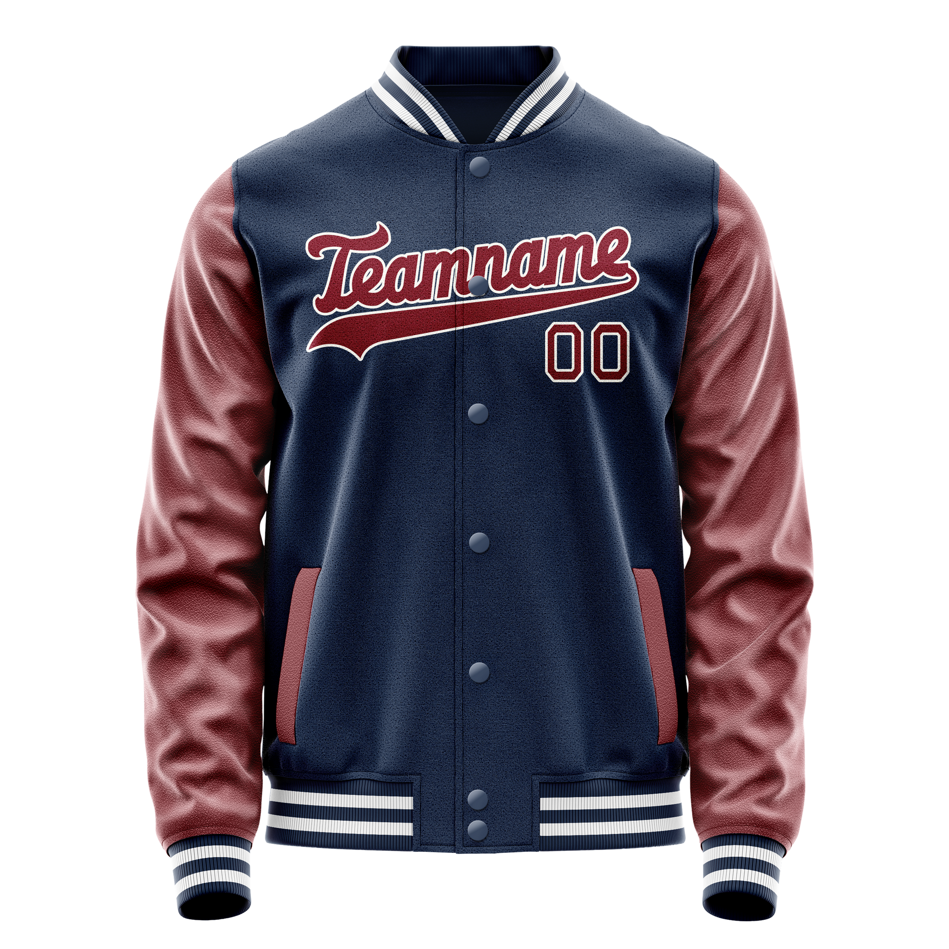 Custom Royal Brown Solid Color Varsity Letterman Jacket JA02240617XF557