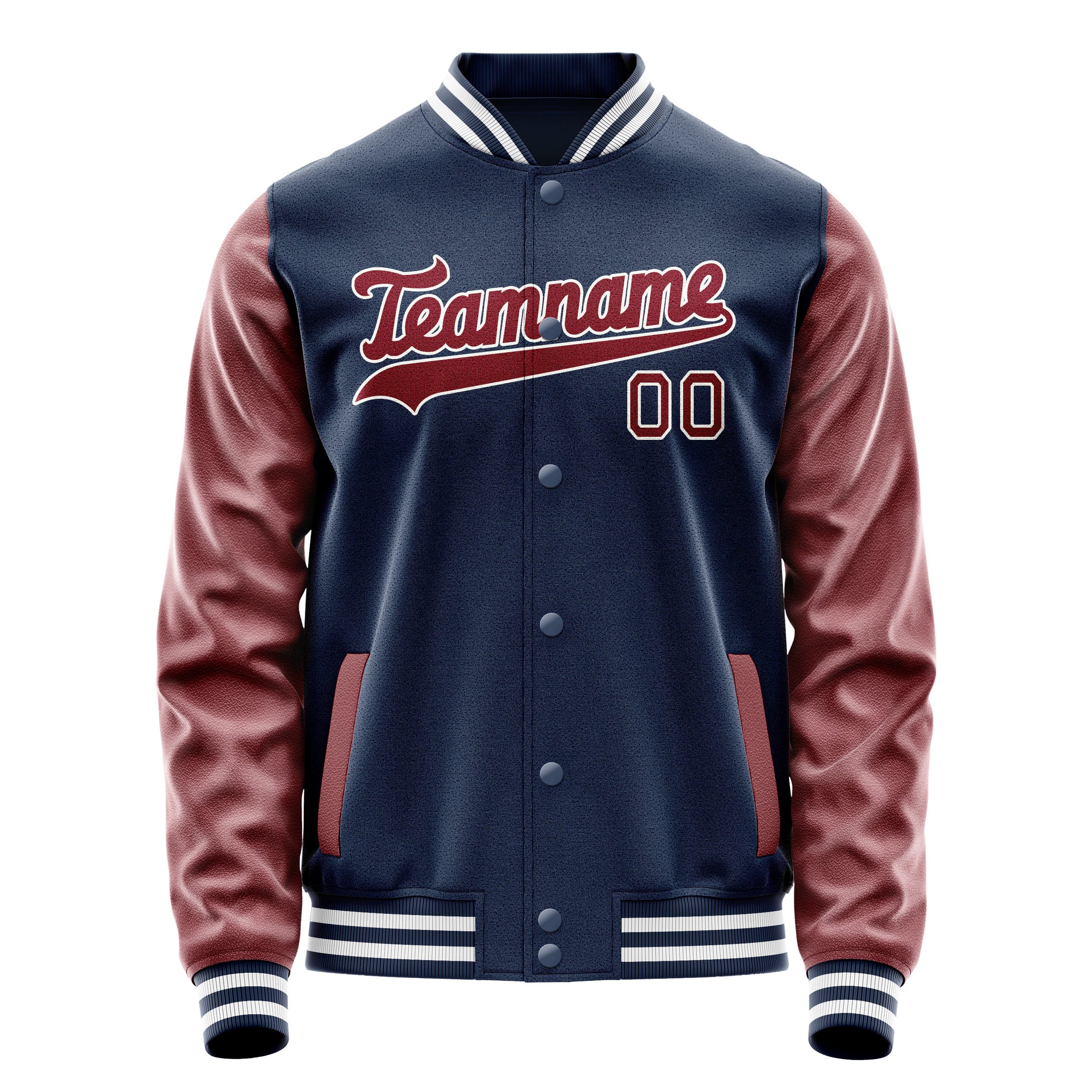Custom Royal Brown Solid Color Varsity Letterman Jacket JA02240617XF557
