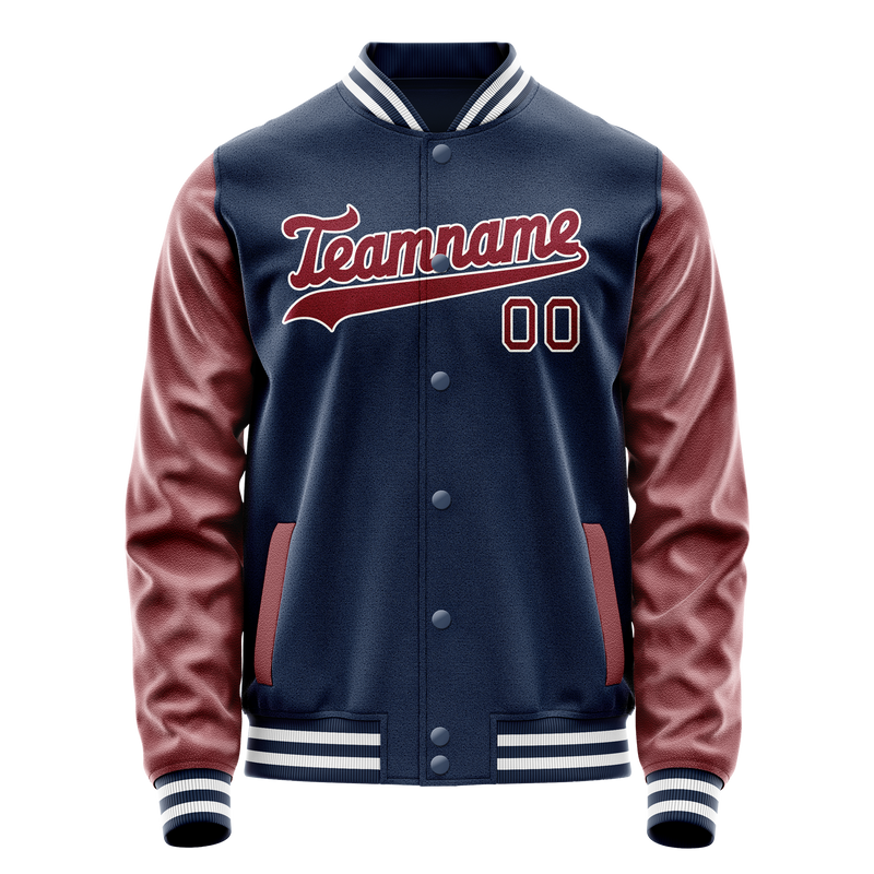 Custom Royal Brown Solid Color Varsity Letterman Jacket JA02240617XF557