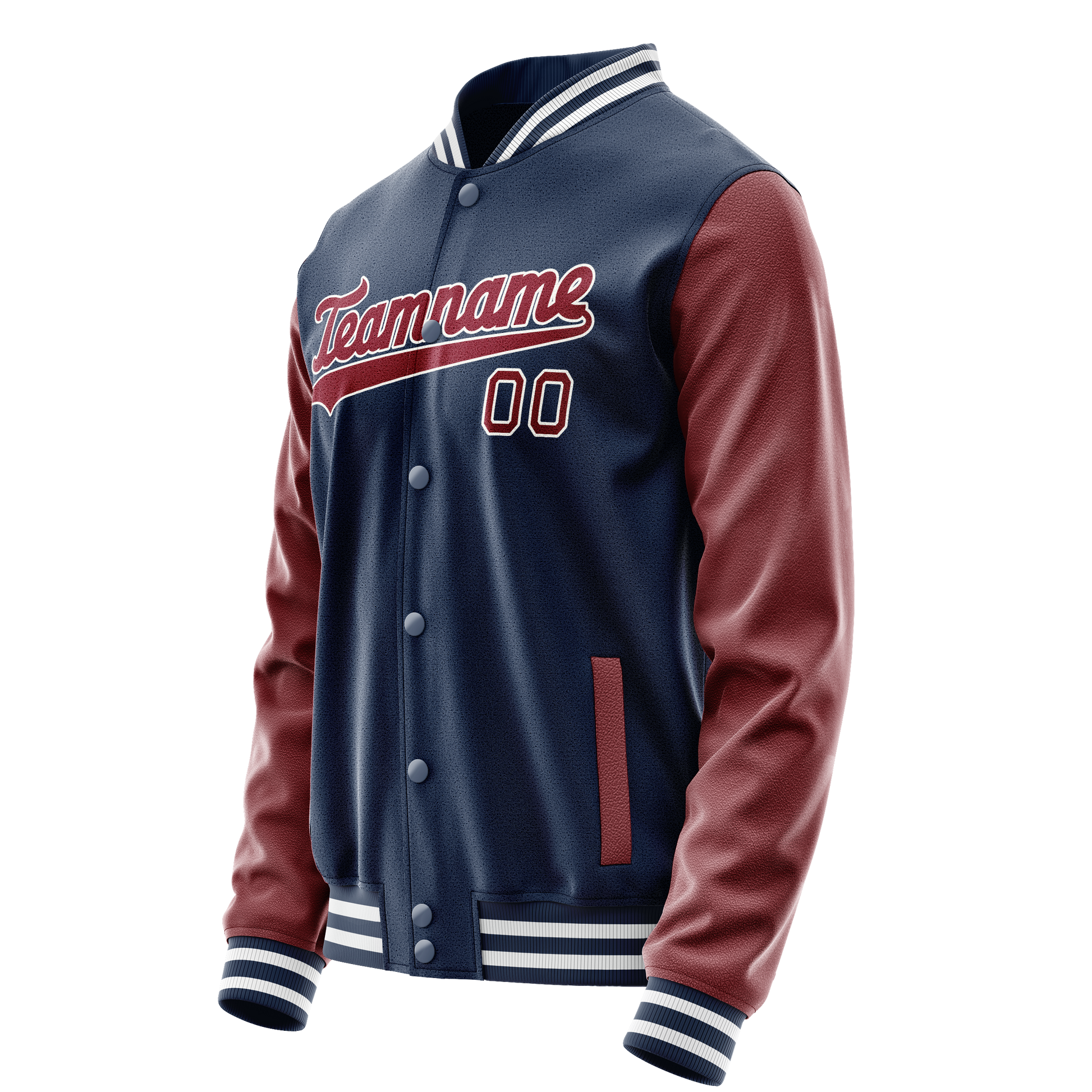 Custom Royal Brown Solid Color Varsity Letterman Jacket JA02240617XF557