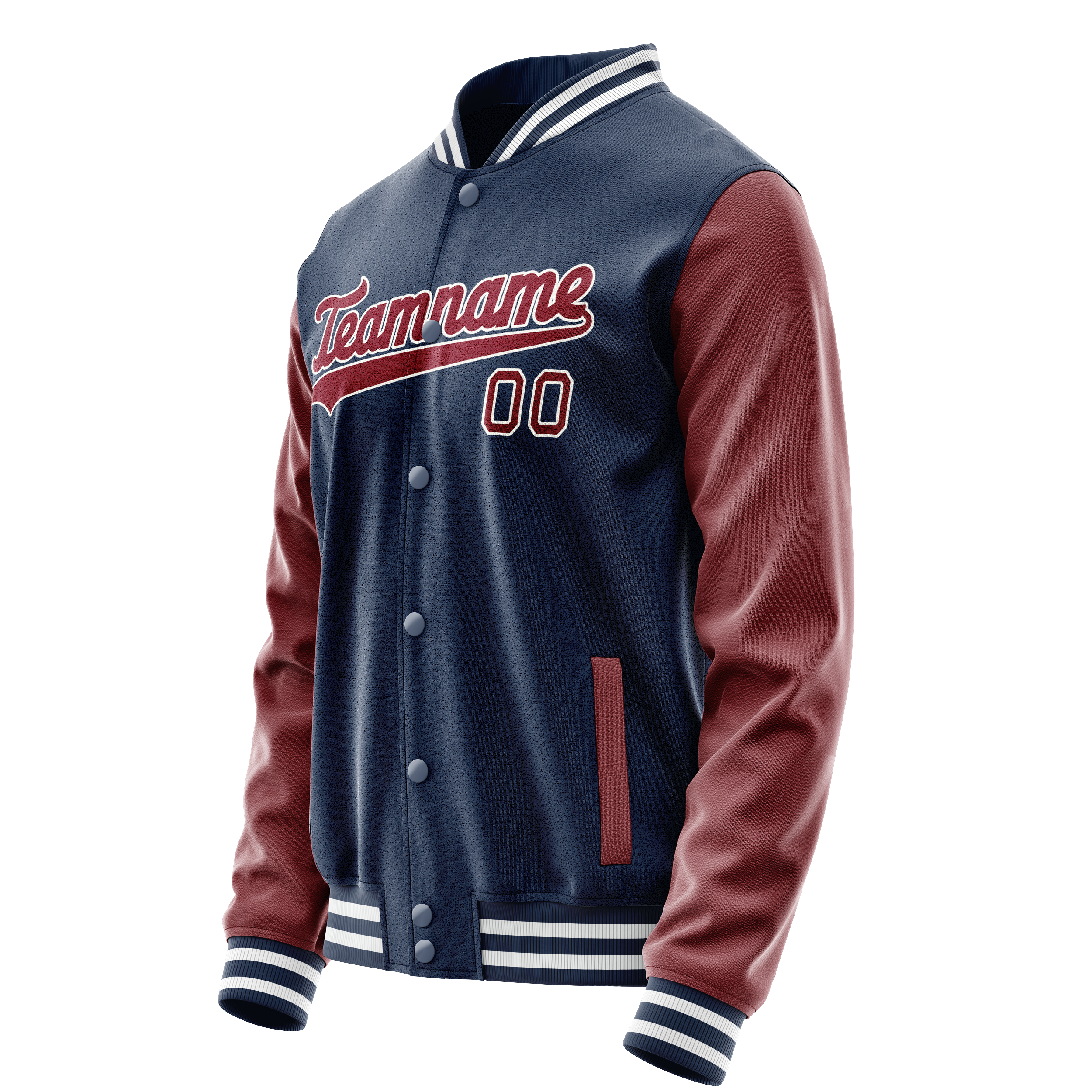 Custom Royal Brown Solid Color Varsity Letterman Jacket JA02240617XF557