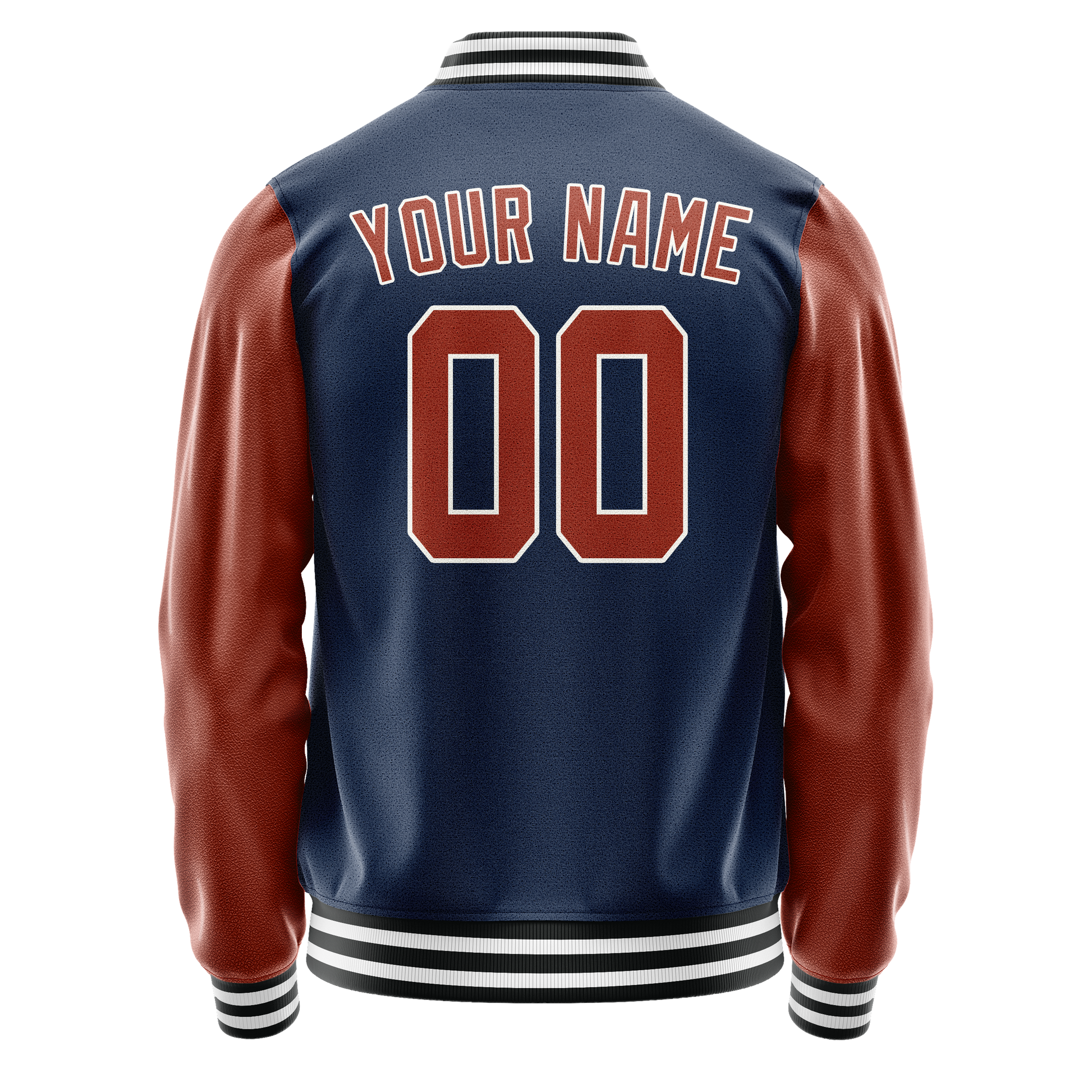 Custom Royal Brown Solid Color Varsity Letterman Jacket JA02240617XF544