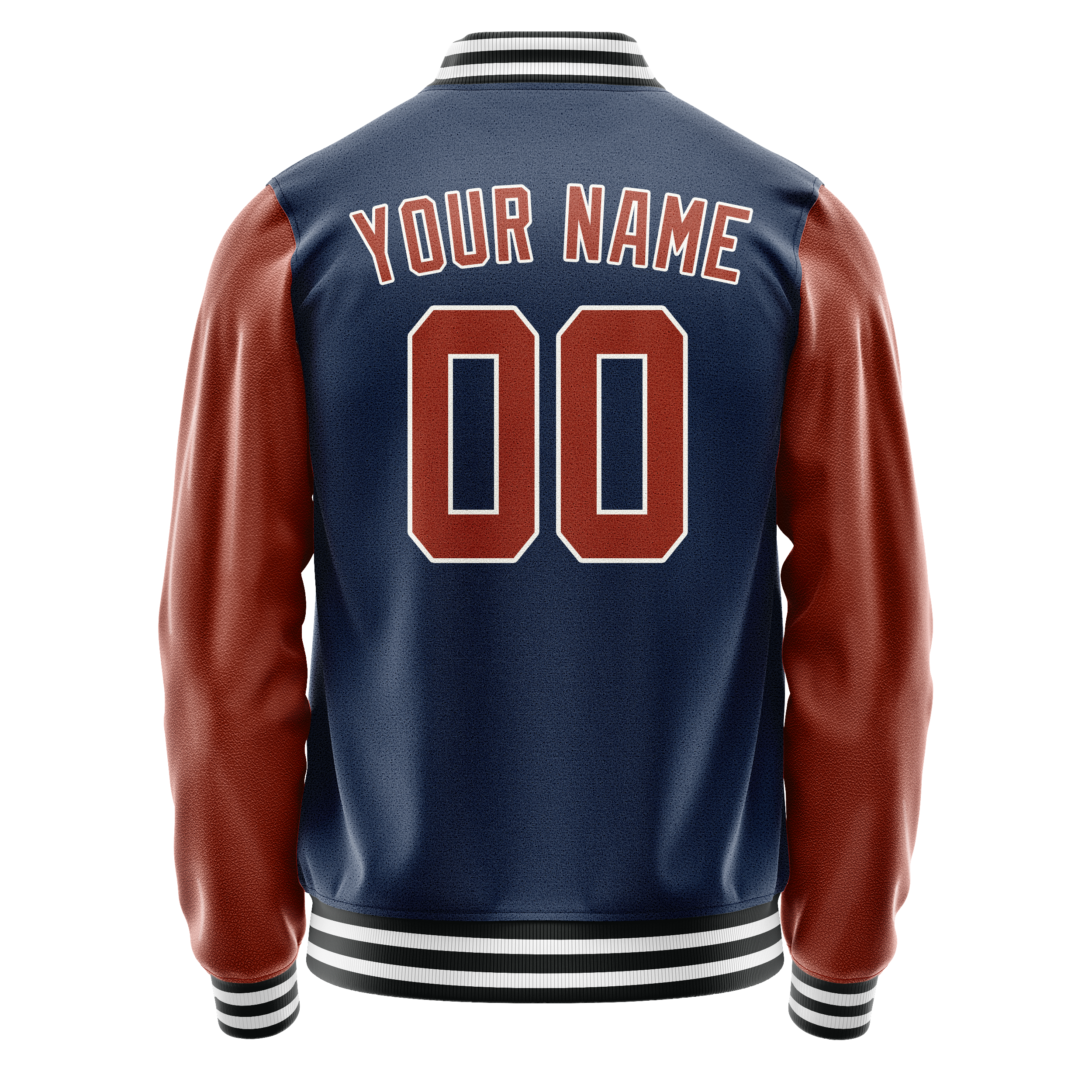 Custom Royal Brown Solid Color Varsity Letterman Jacket JA02240617XF544
