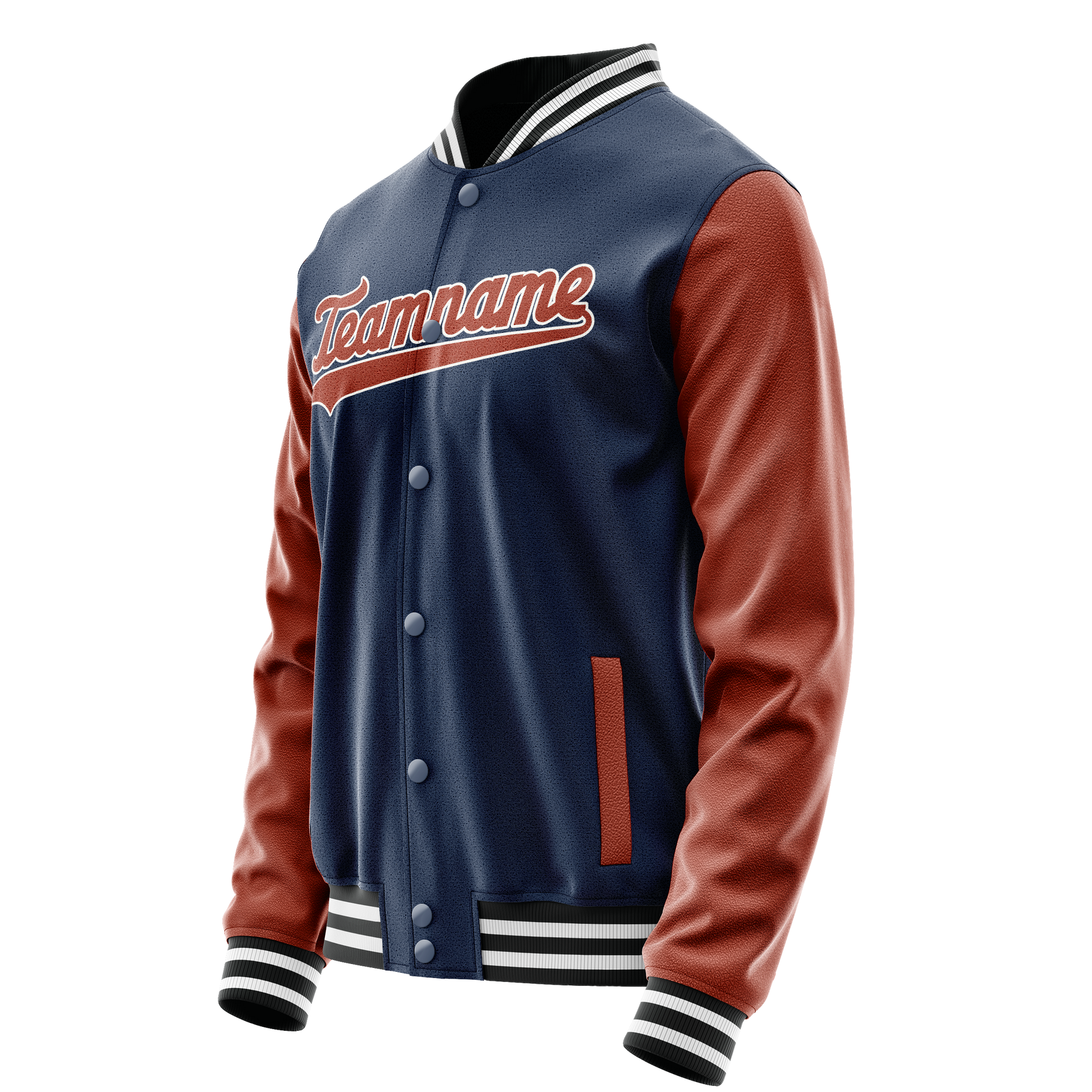 Custom Royal Brown Solid Color Varsity Letterman Jacket JA02240617XF544