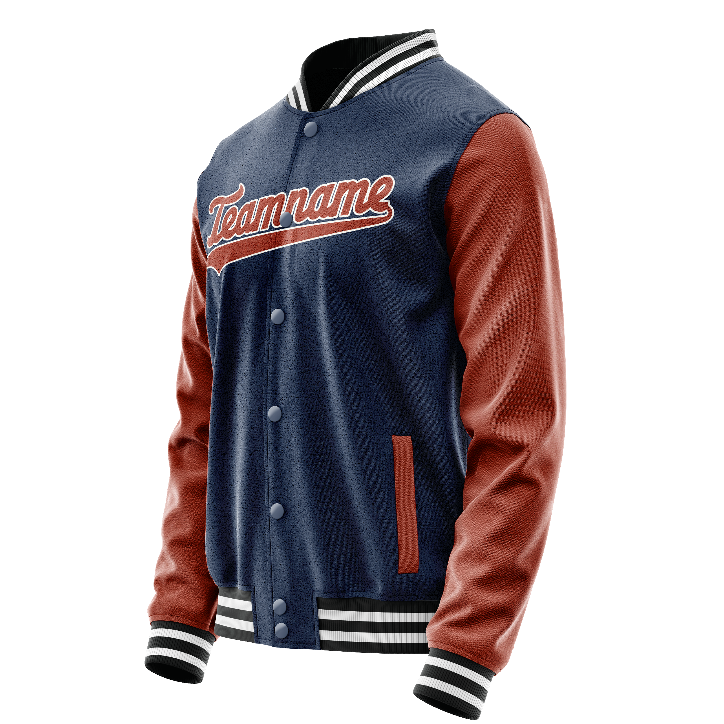 Custom Royal Brown Solid Color Varsity Letterman Jacket JA02240617XF544