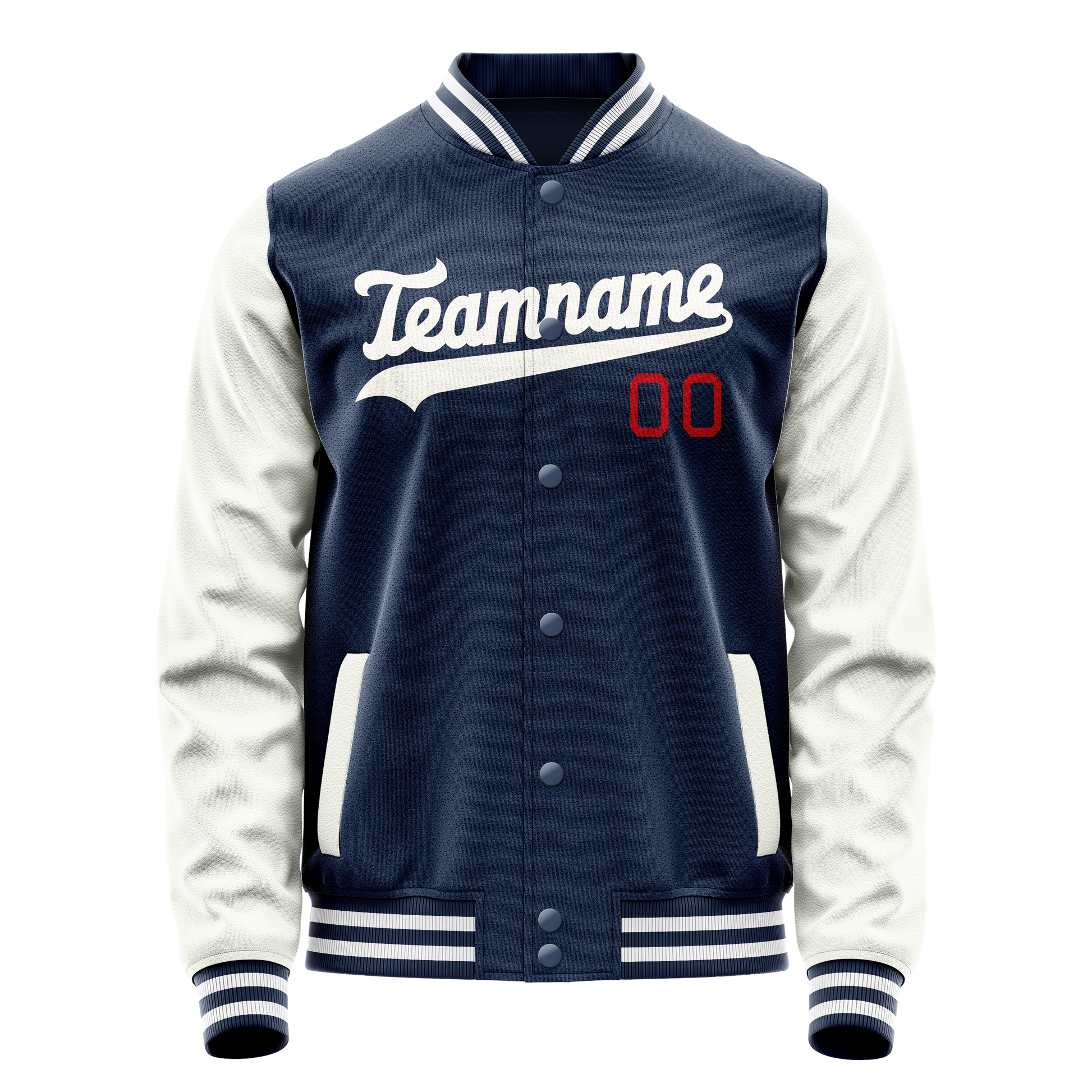 Custom Royal White Solid Color Varsity Letterman Jacket JA02240617XF556