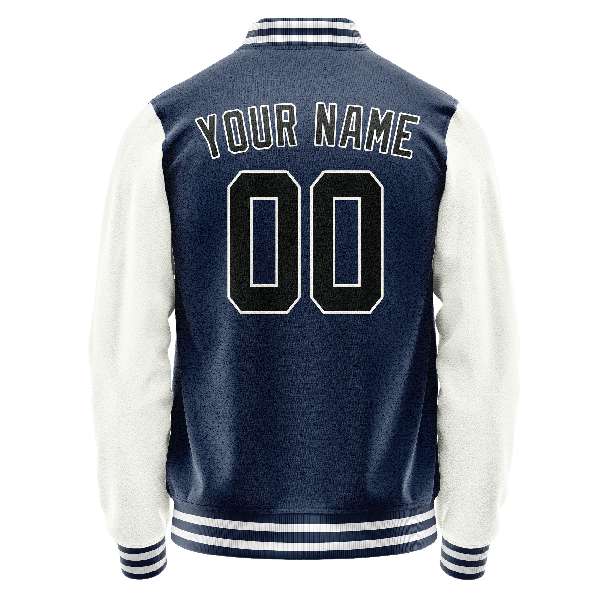 Custom Royal White Solid Color Varsity Letterman Jacket JA02240617XF542