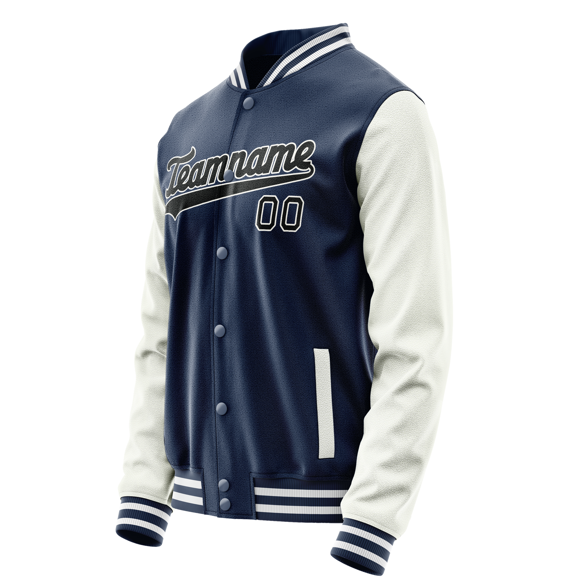 Custom Royal White Solid Color Varsity Letterman Jacket JA02240617XF542