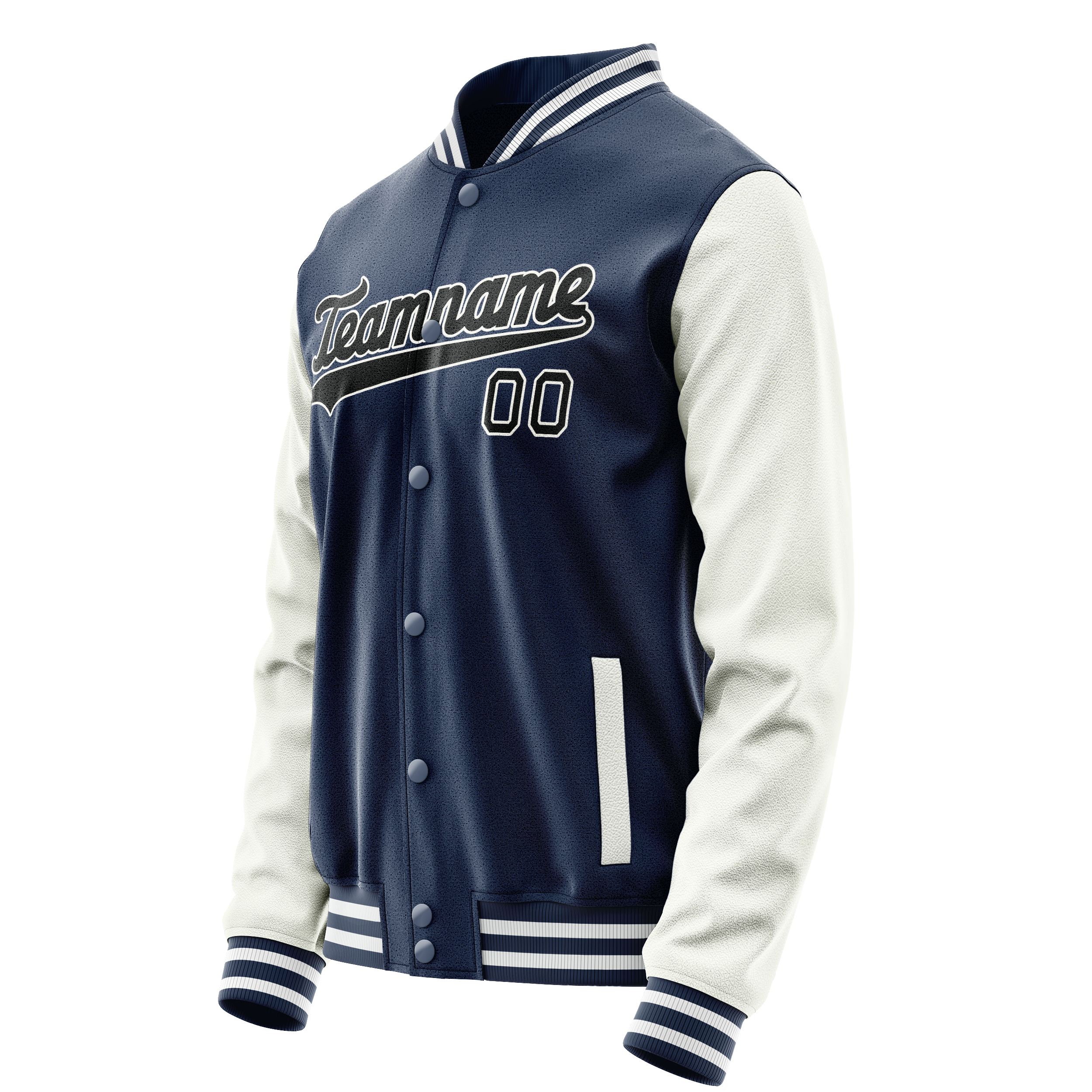 Custom Royal White Solid Color Varsity Letterman Jacket JA02240617XF542